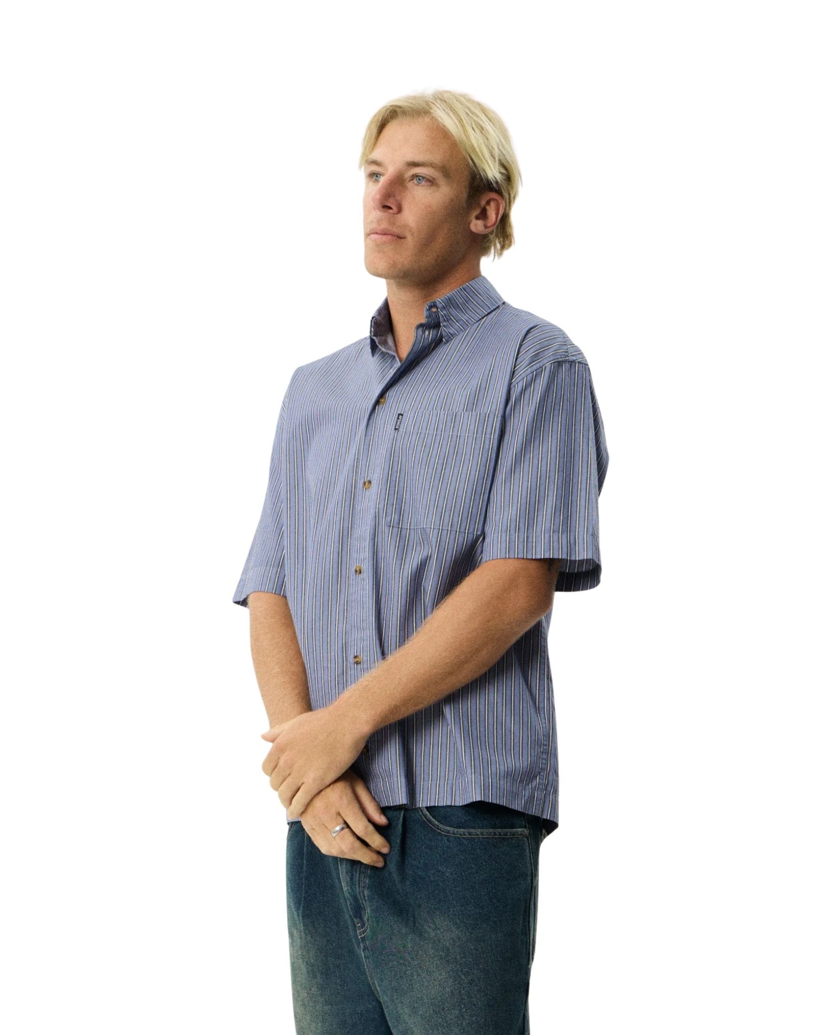 Afends Shipwreck Stripe - Recycled Short Sleeve Shirt
