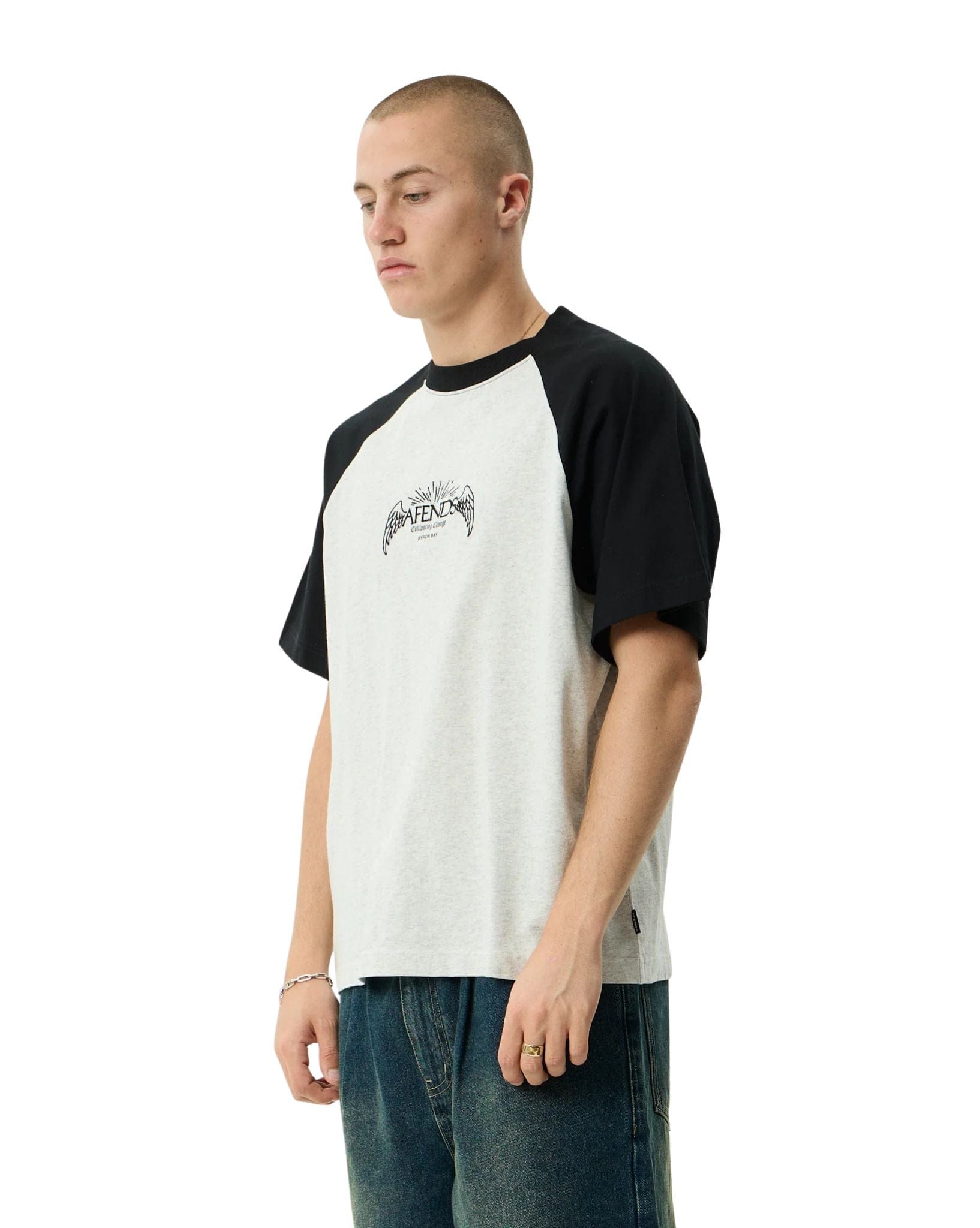 Afends Wings - Recycled Heavyweight Raglan Fit Tee