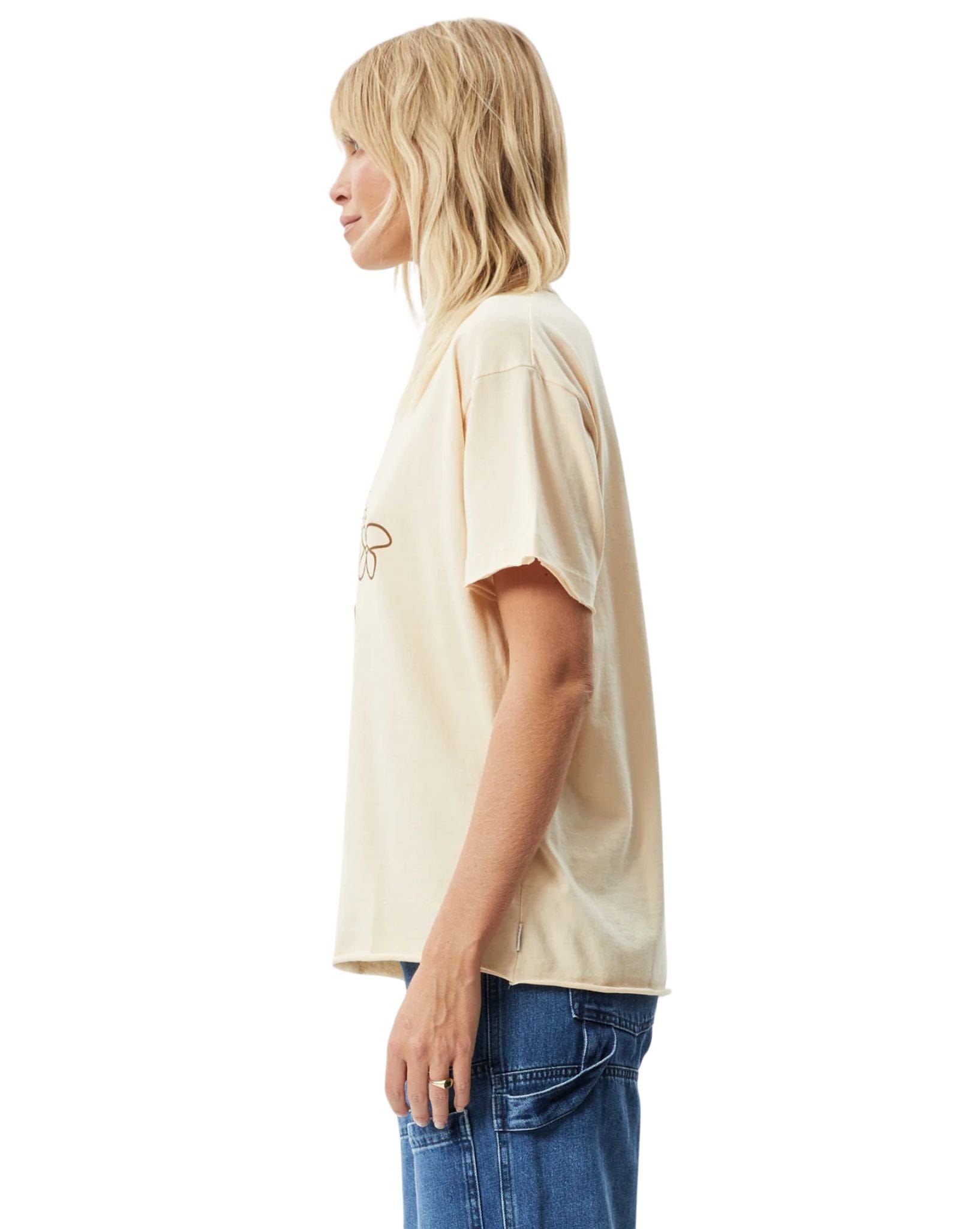 Afends Womens Island Oversized T-Shirt - Sand