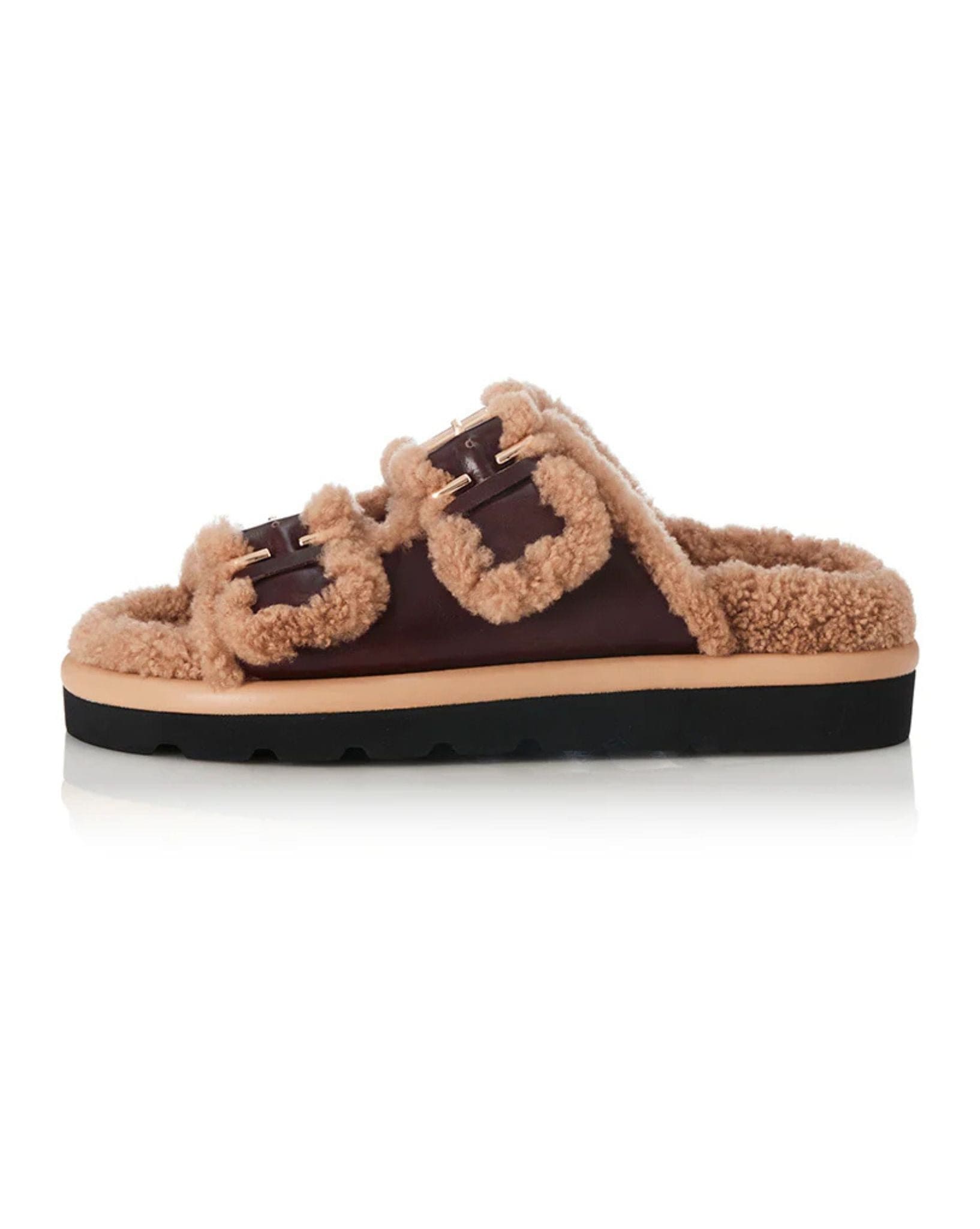Alias Mae Womens Saint Sandals - Walnut Wax I Shearling