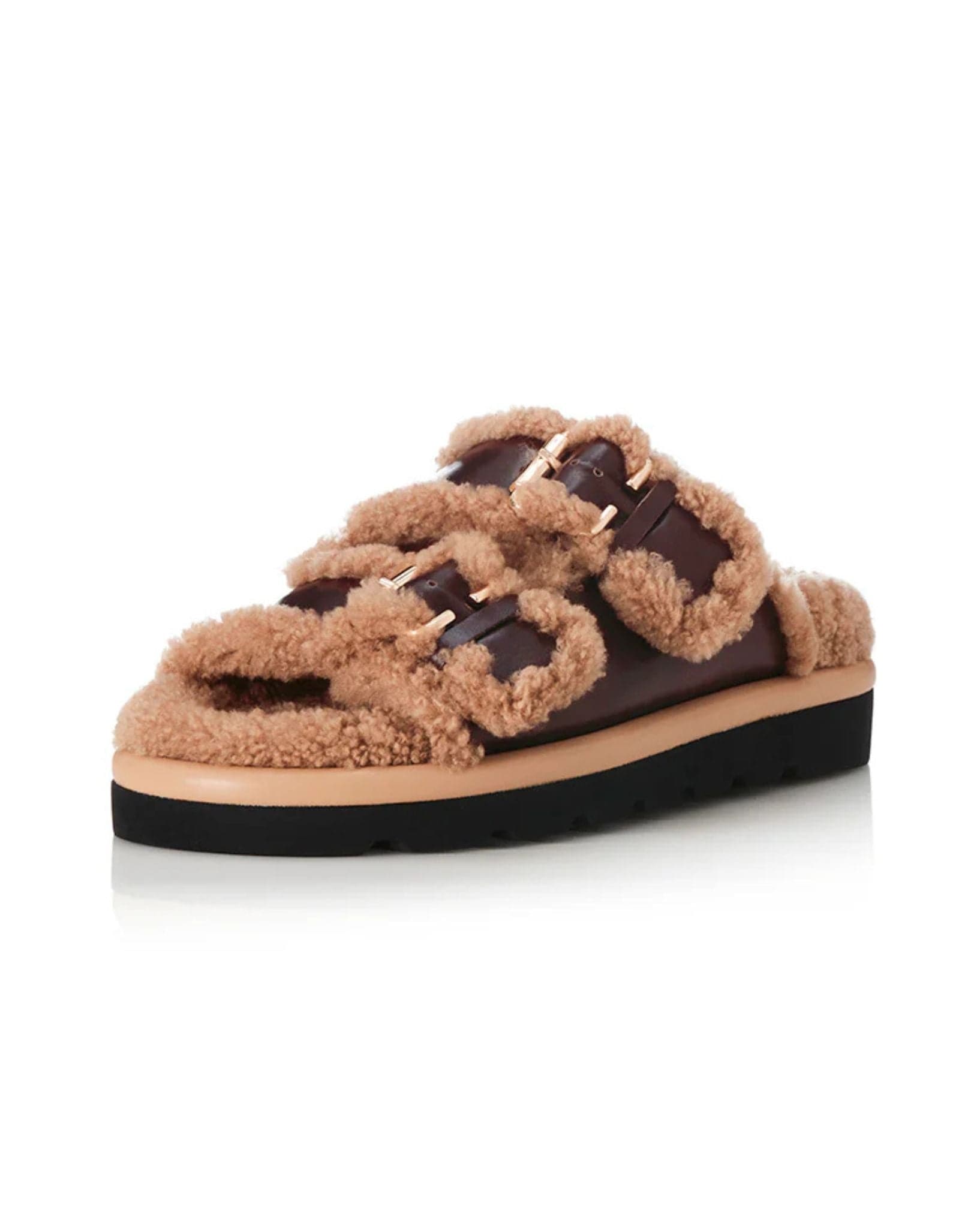 Alias Mae Womens Saint Sandals - Walnut Wax I Shearling