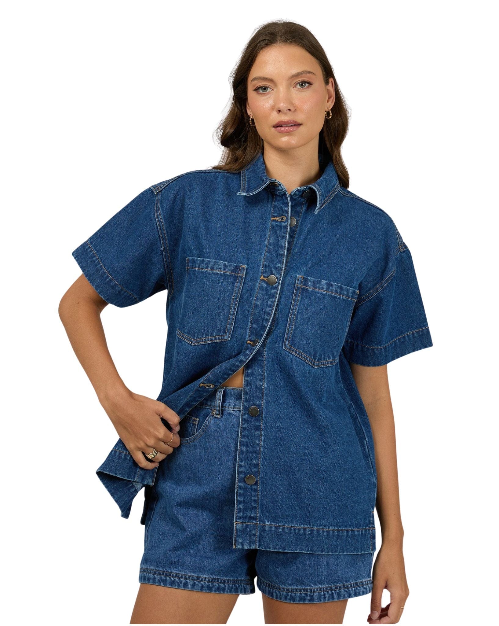 All About Eve Simi Denim Shirt