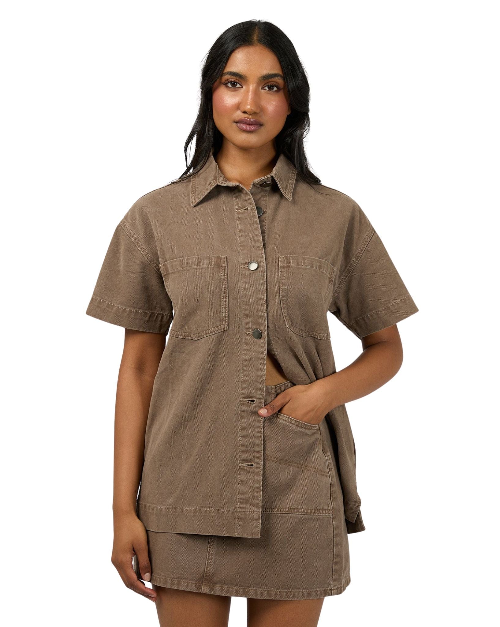 All About Eve Simi Denim Shirt