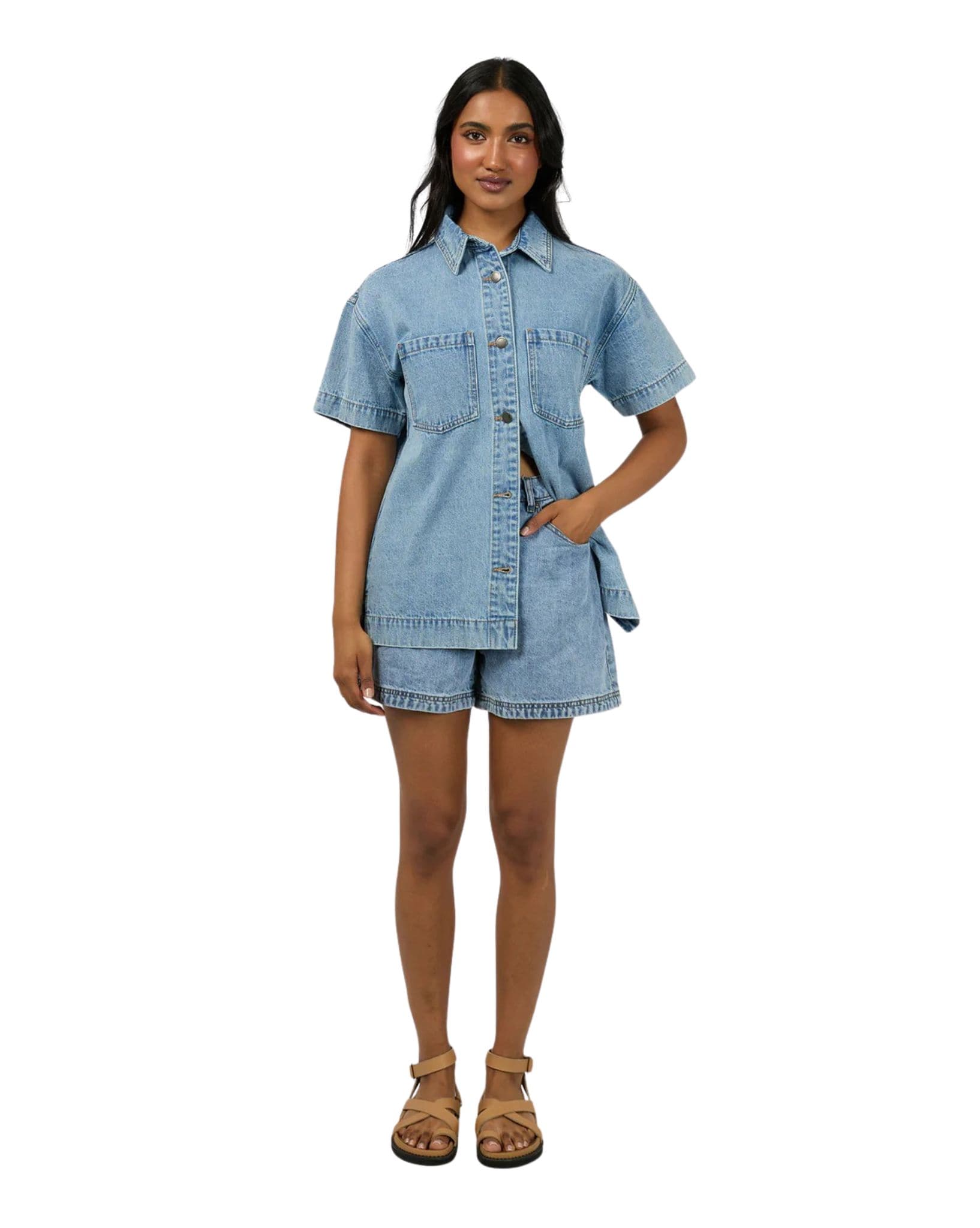 All About Eve Simi Denim Shirt