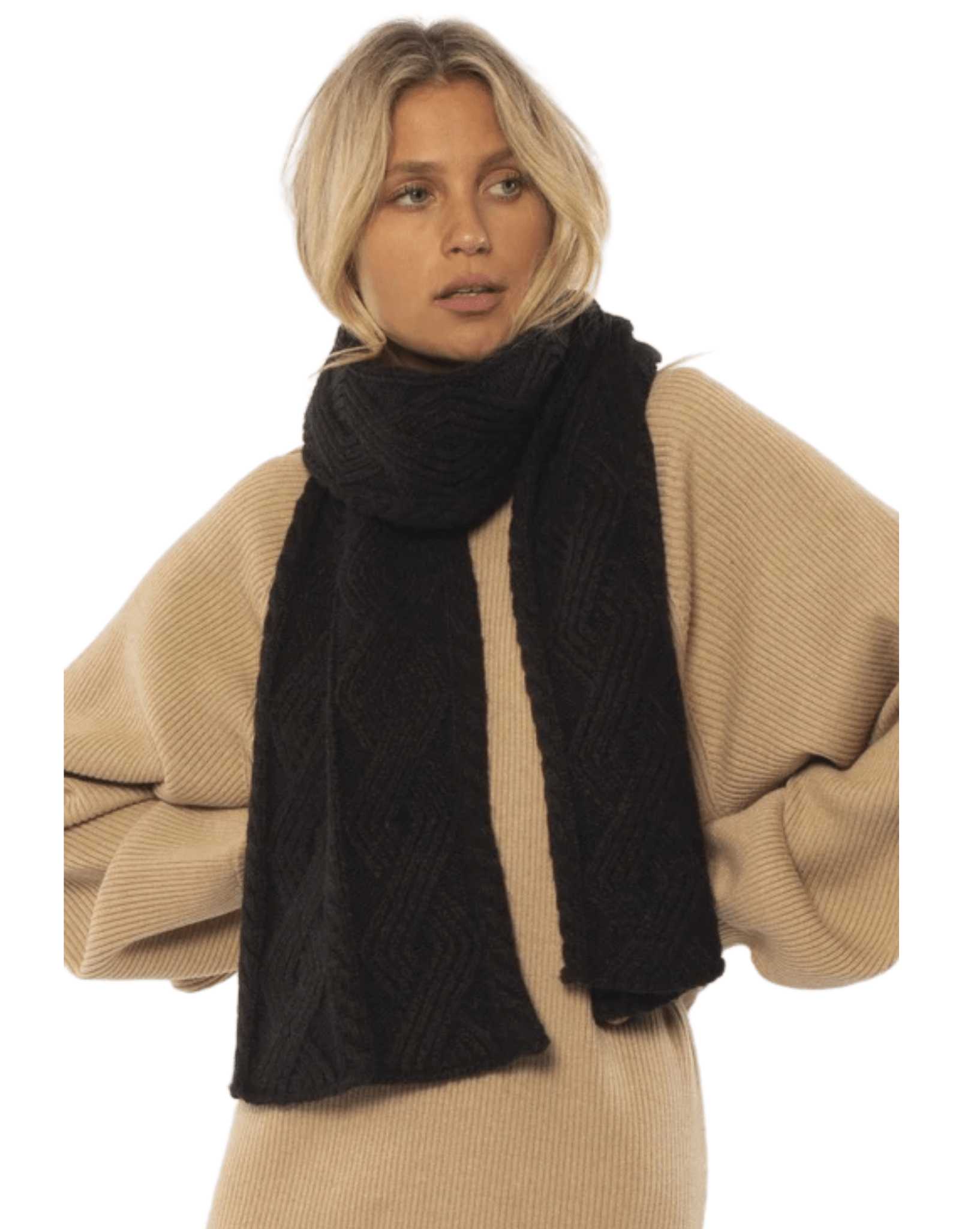 Amuse Society Joan Knit Scarf Black - Womens