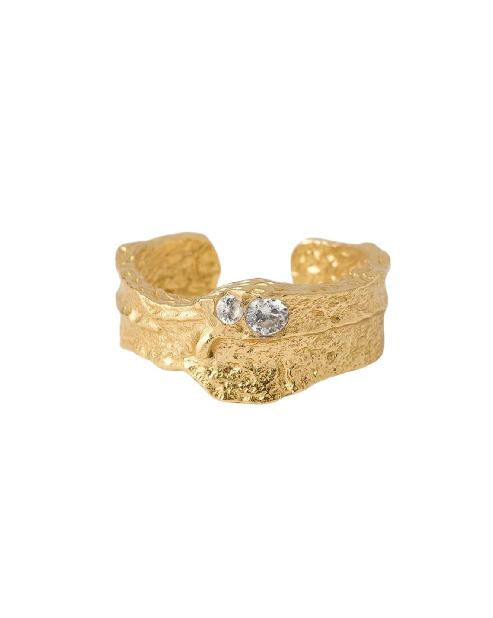 Arms Of Eve Anya Gold Ring - Clear Quartz