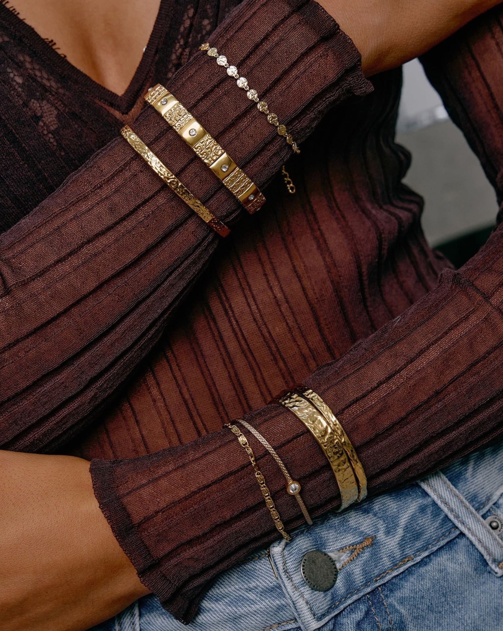 Arms Of Eve Atlas Gold Bracelet