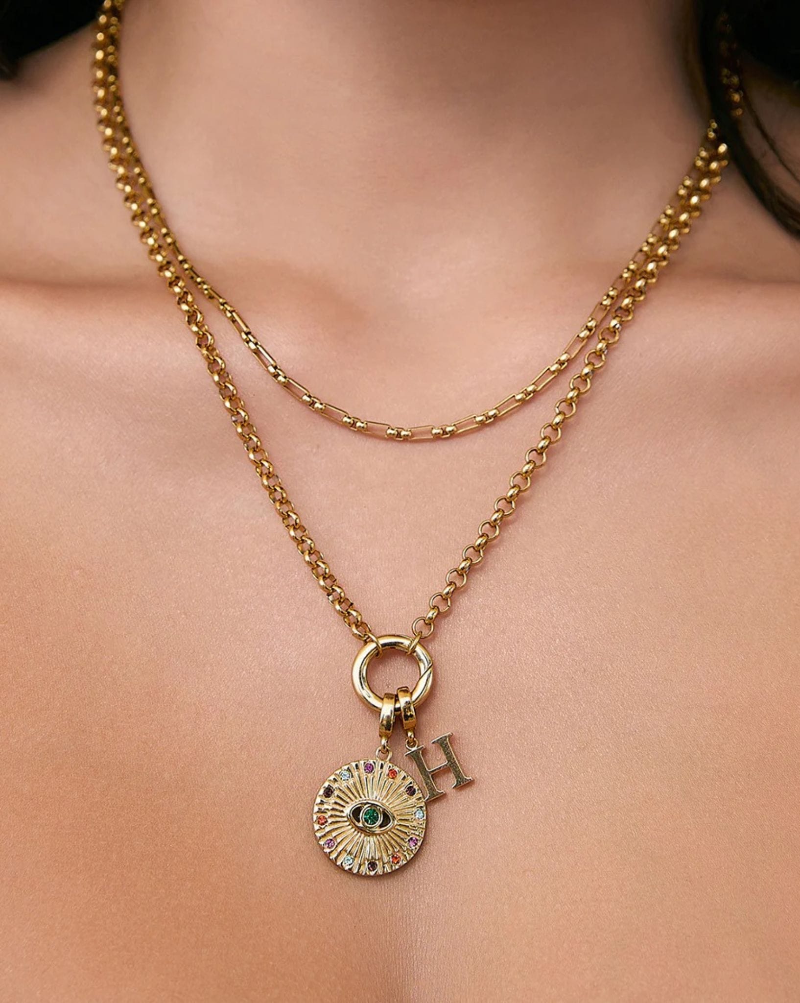 Arms Of Eve Circle Charm Necklace
