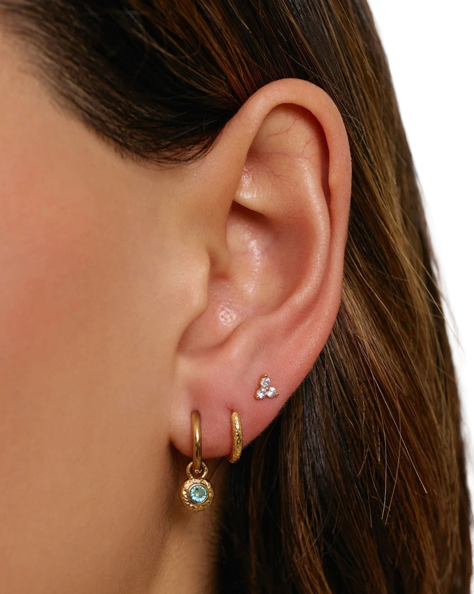 Arms Of Eve Crushed Birthstone Earrings - April