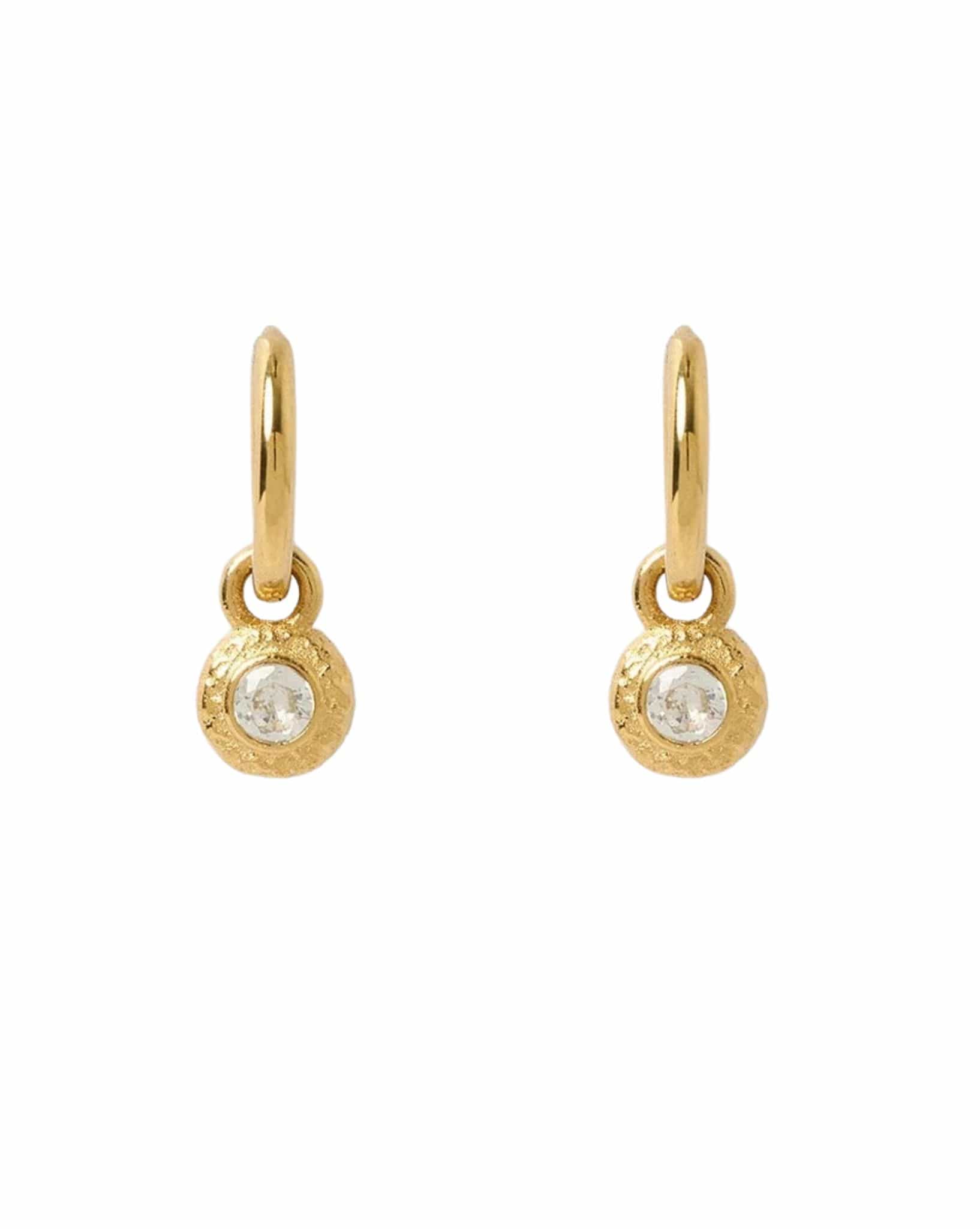 Arms Of Eve Crushed Birthstone Earrings - April