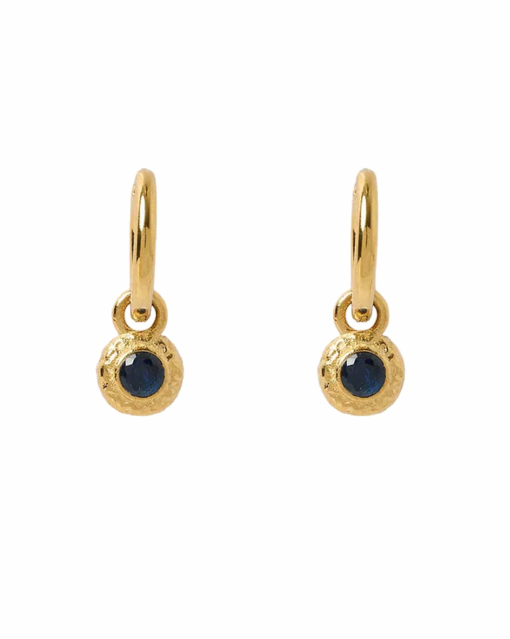 Arms Of Eve Crushed Birthstone Earrings - Saphire