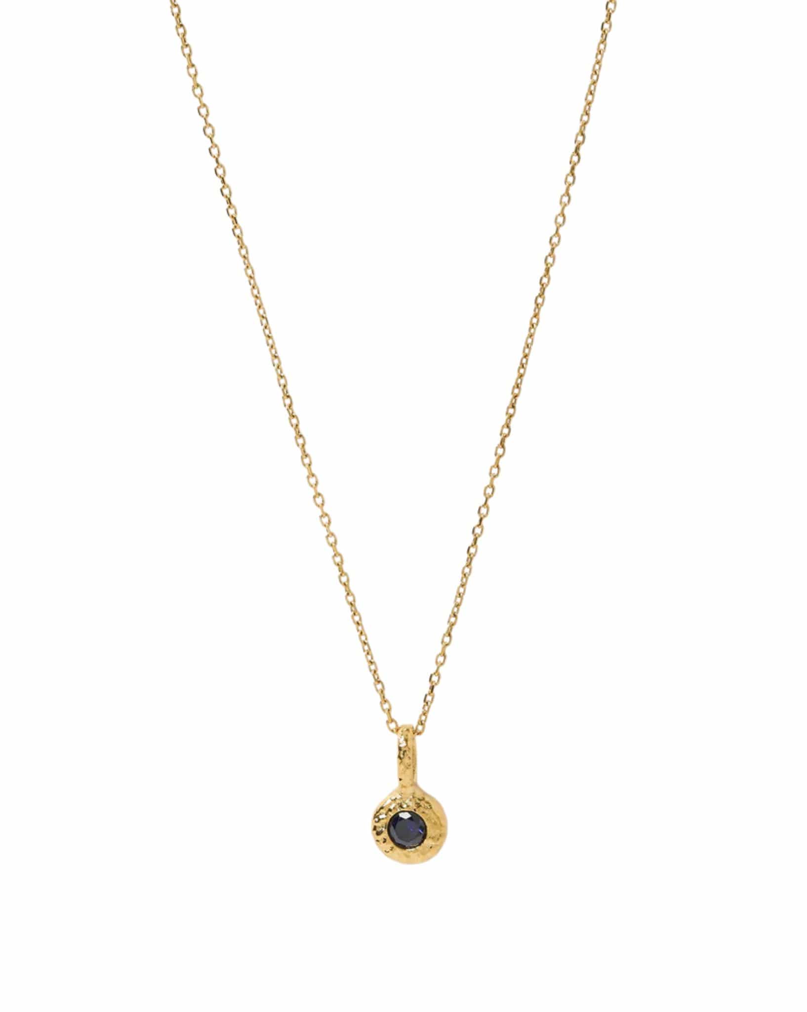 Arms Of Eve Crushed Birthstone Necklace - Saphire