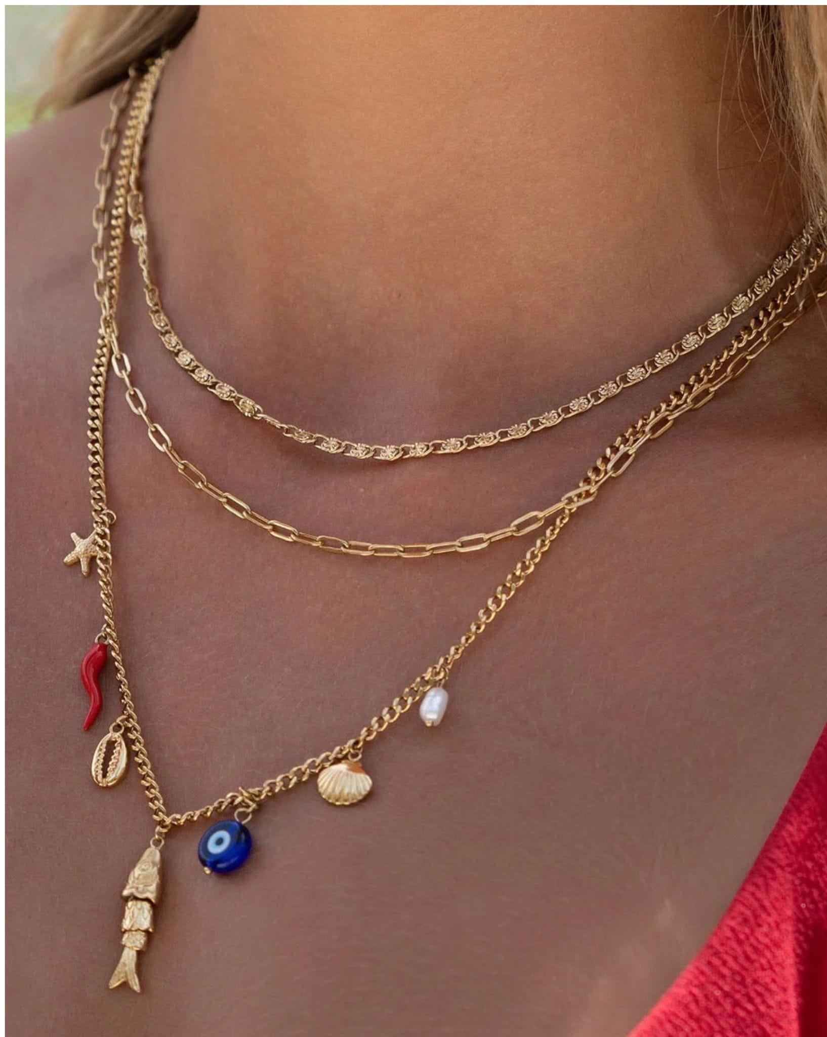 Arms Of Eve Dragon Gold Chain Necklace