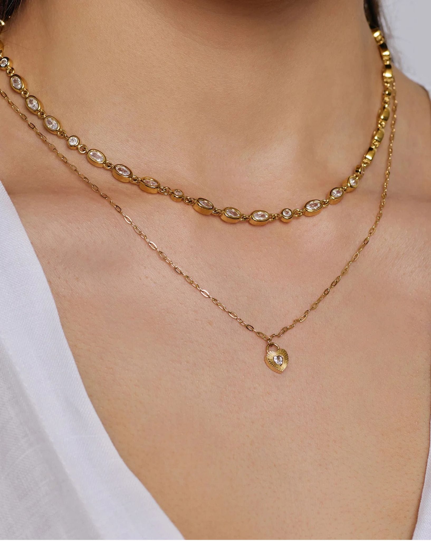 Arms Of Eve Isadora Gold Necklace - Stone