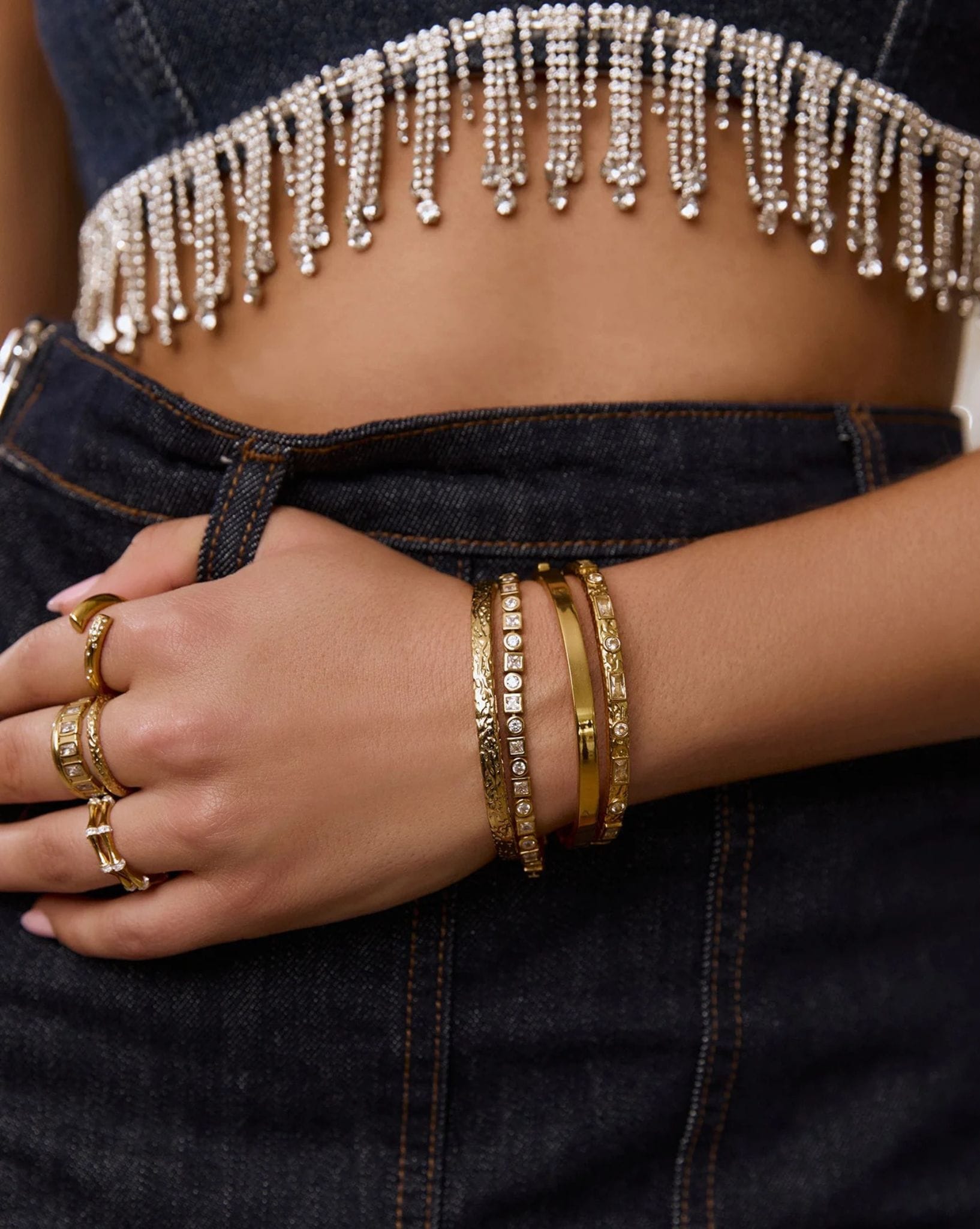 Arms Of Eve Melrose Gold Cuff Bracelet - S