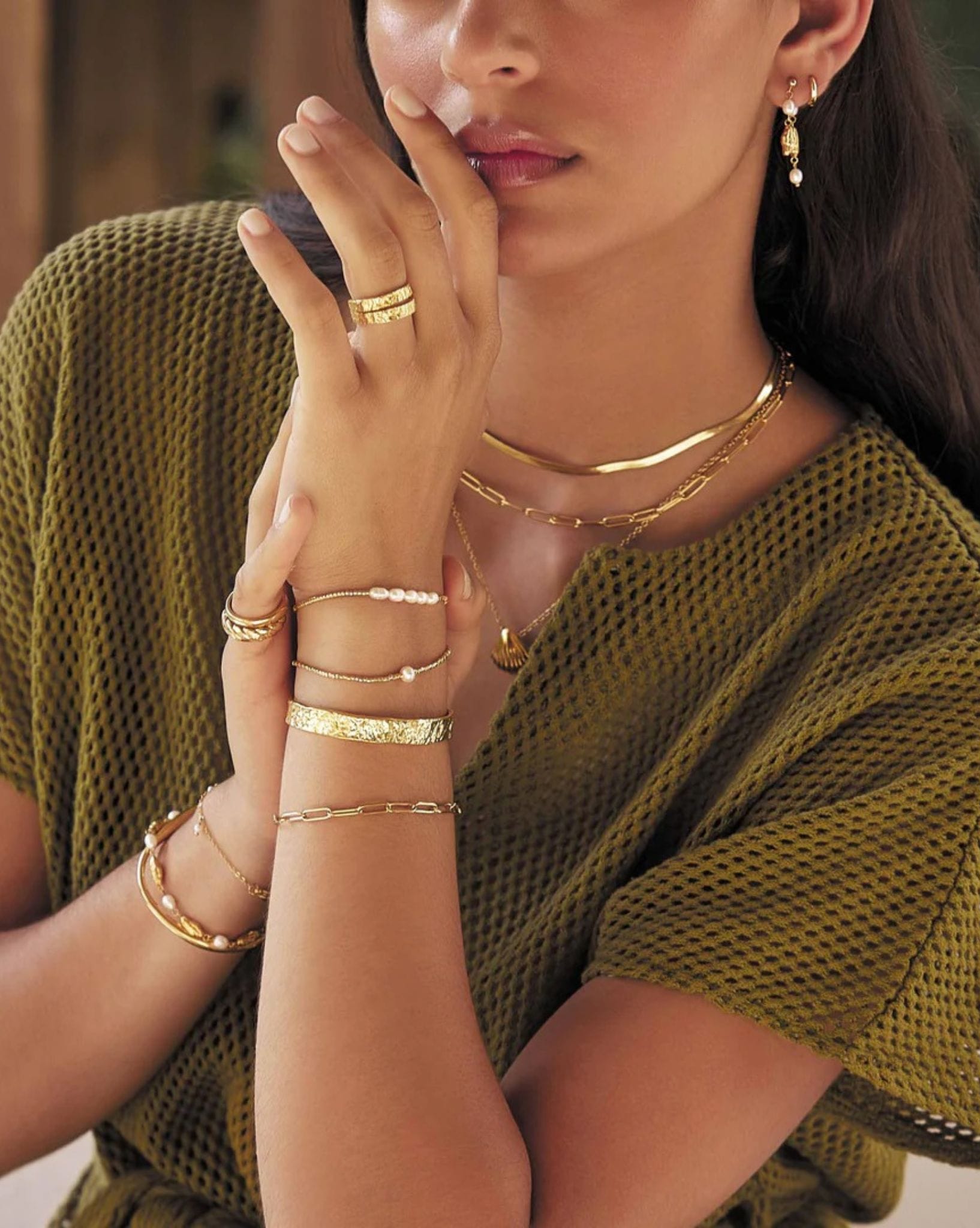 Arms Of Eve Mimi Pearl And Gold Bracelet