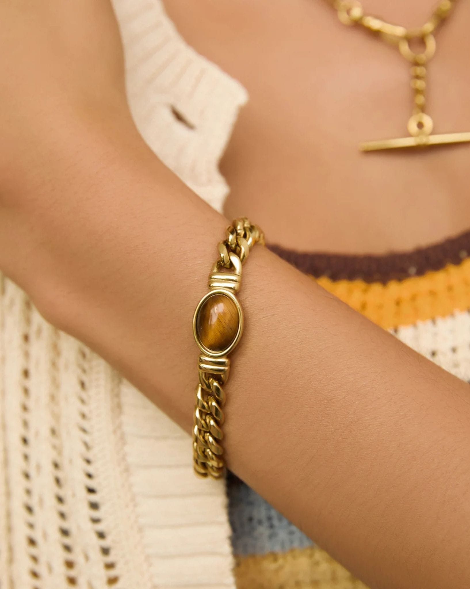 Arms Of Eve Odette Bracelet - Tigers Eye