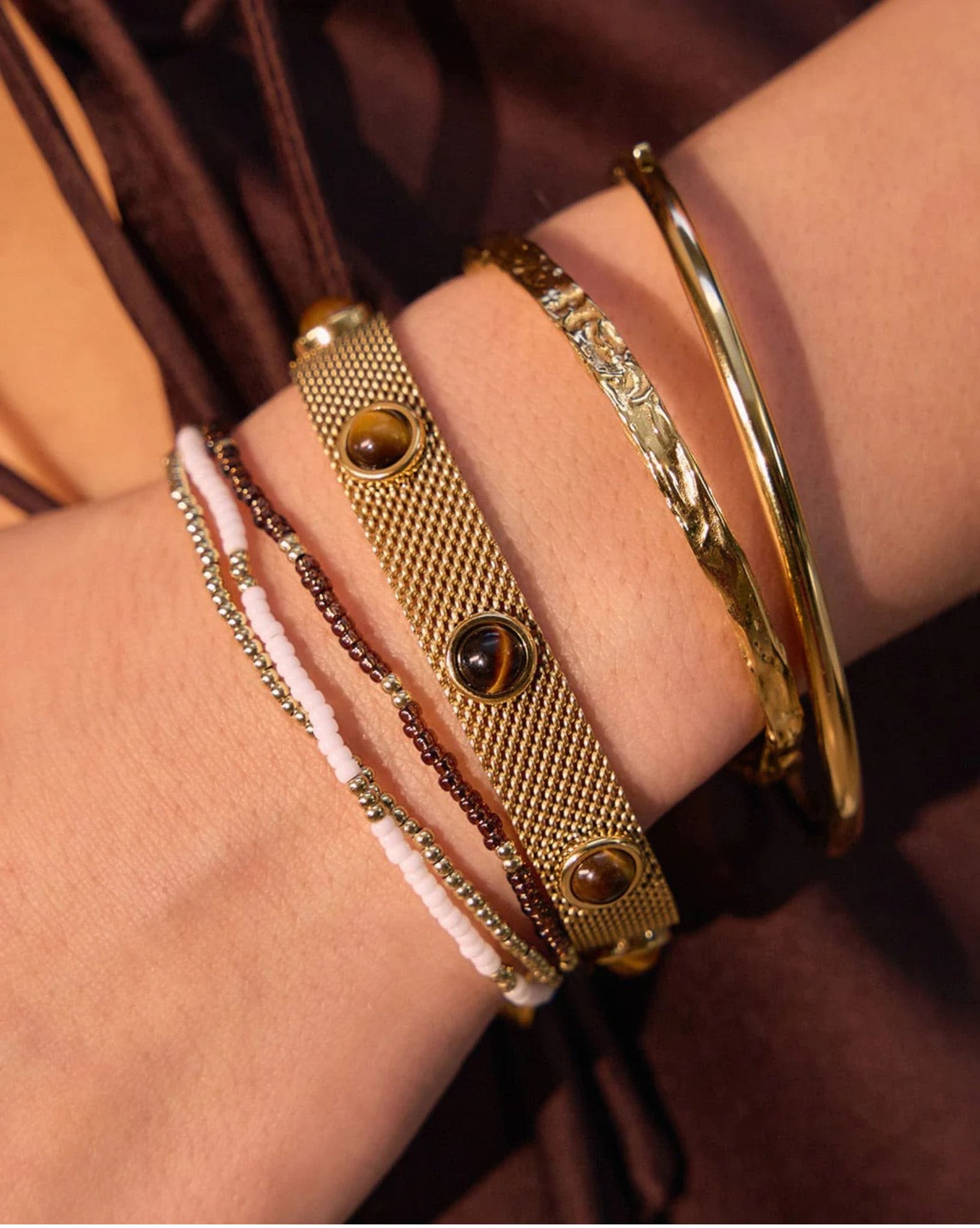 Arms Of Eve Sunny Bracelet Set - Coffee
