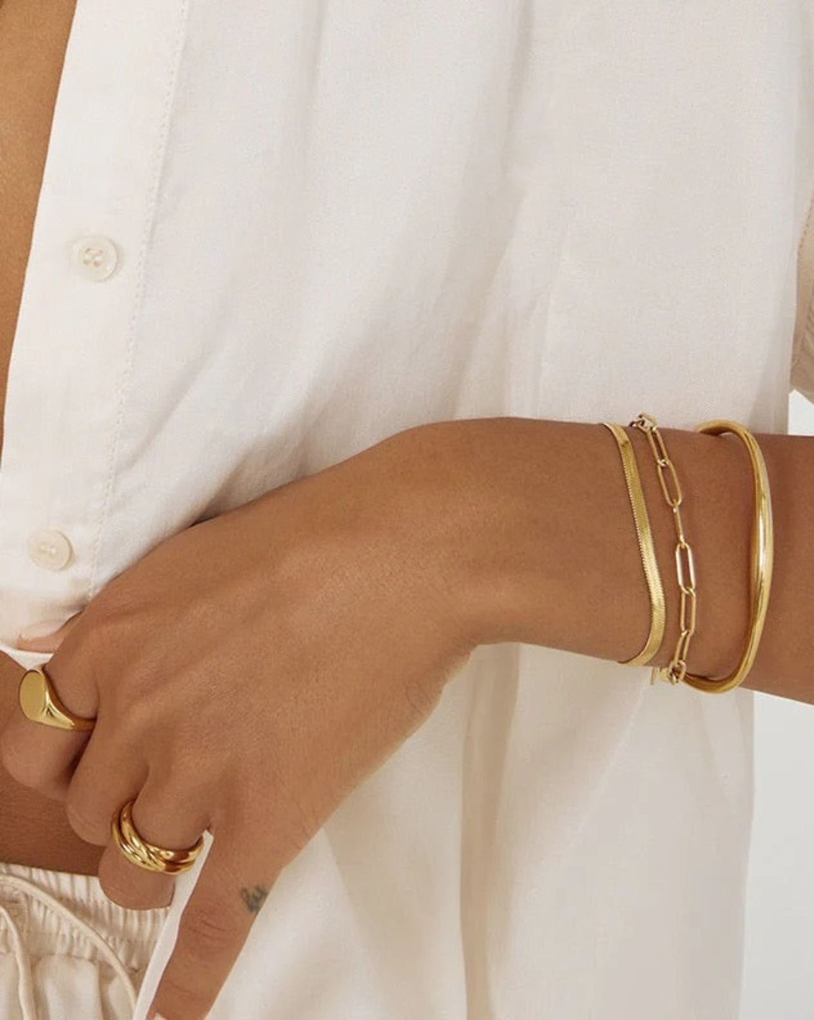 Arms Of Eve Sylvia Gold Snake Chain Bracelet