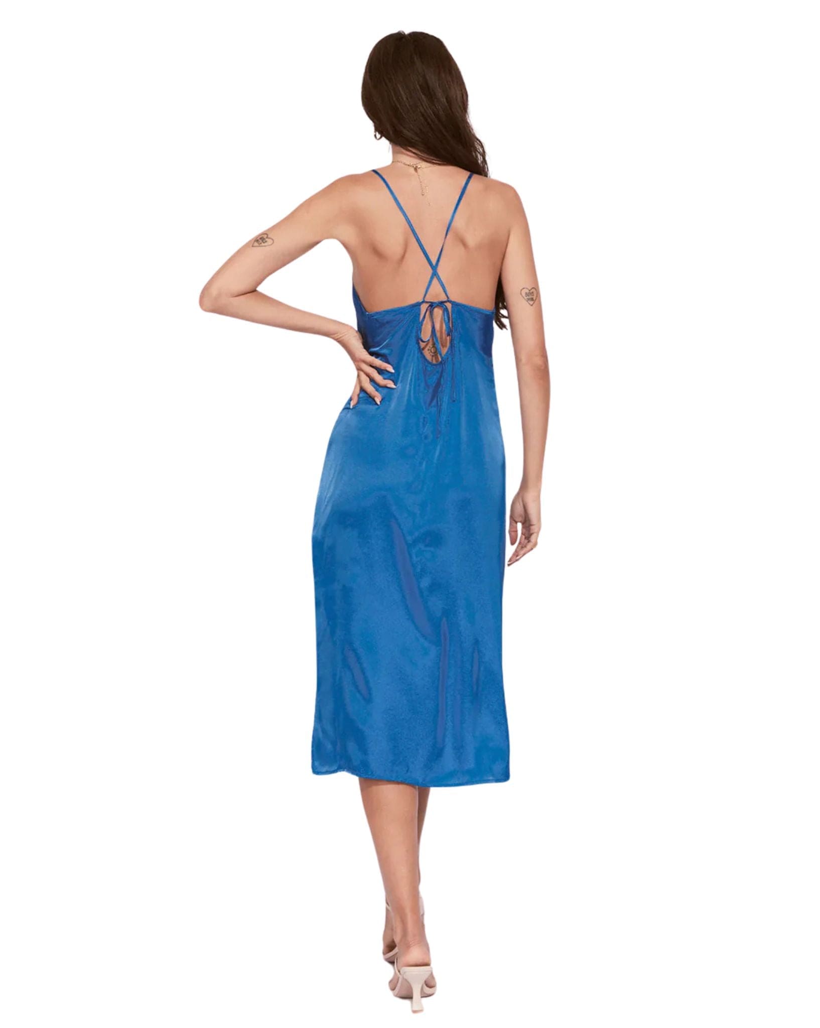 Arnhem Clothing Womens Issey Silk Slip - Royal Blue