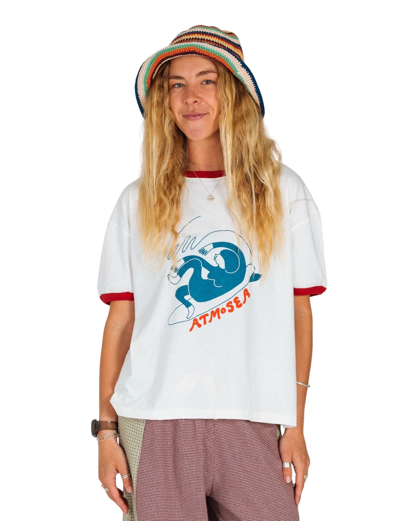 Atmosea Artist Ringer Tee 'Get Barrelled' by Ty williams - Artist Collab Tee
