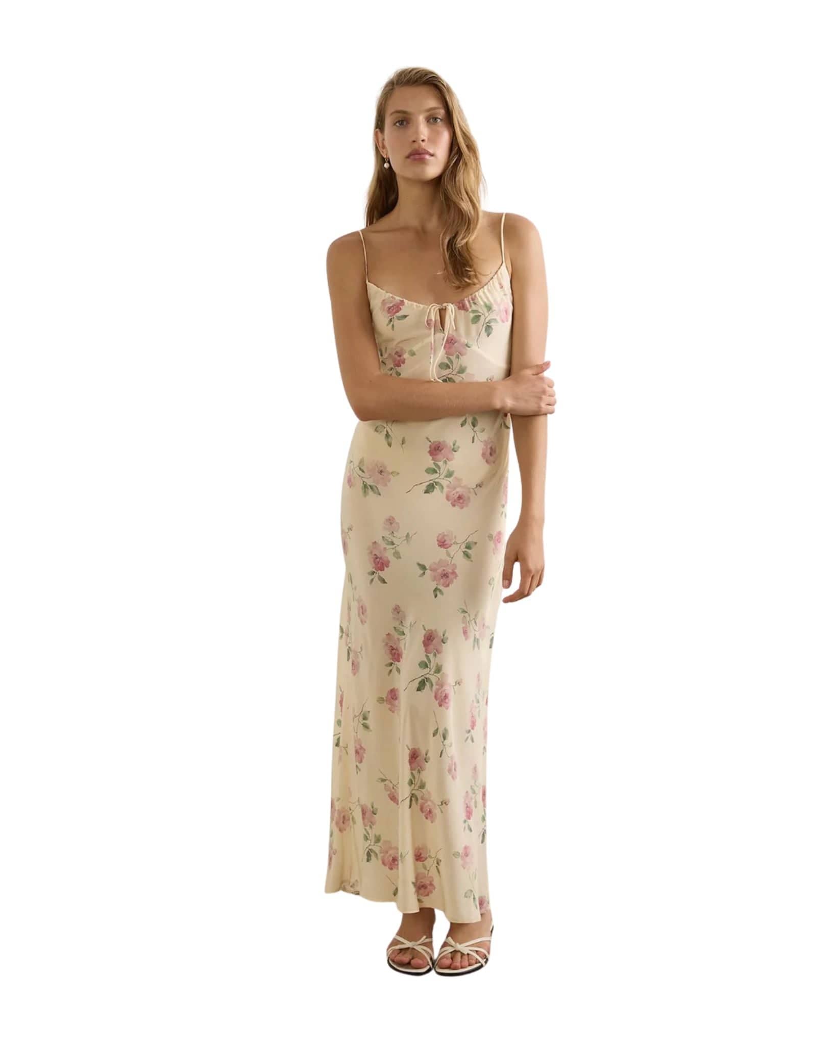 Auguste Anne Tie Slip Maxi Dress
