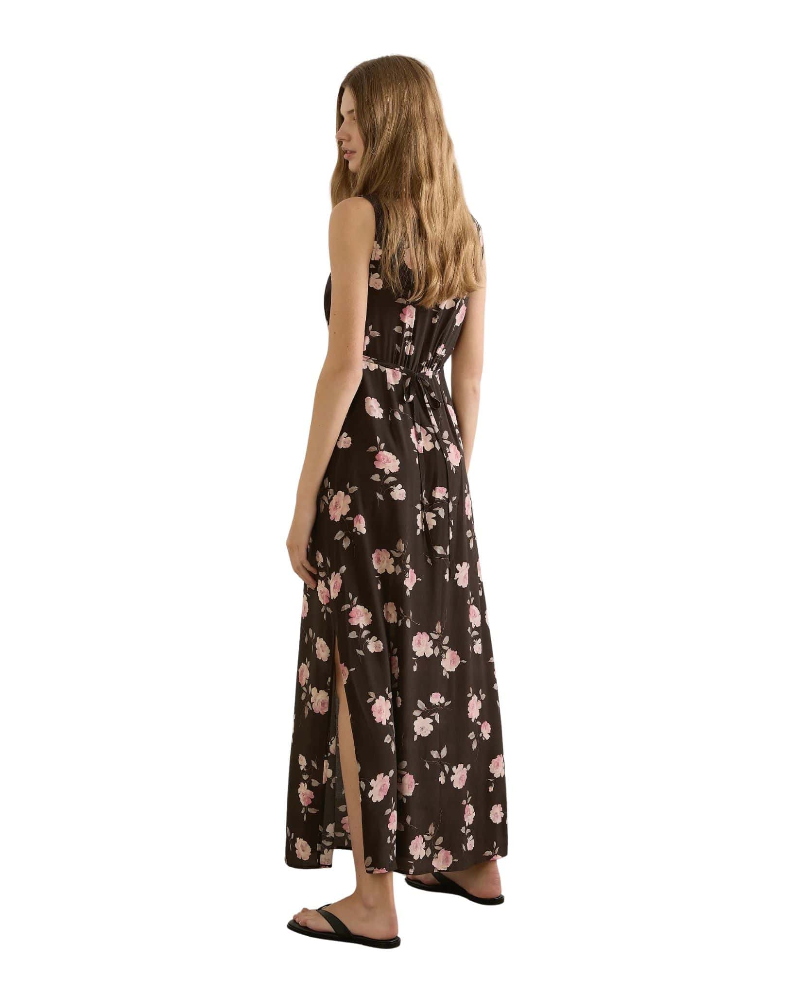 Auguste River Maxi dress - Black Floral