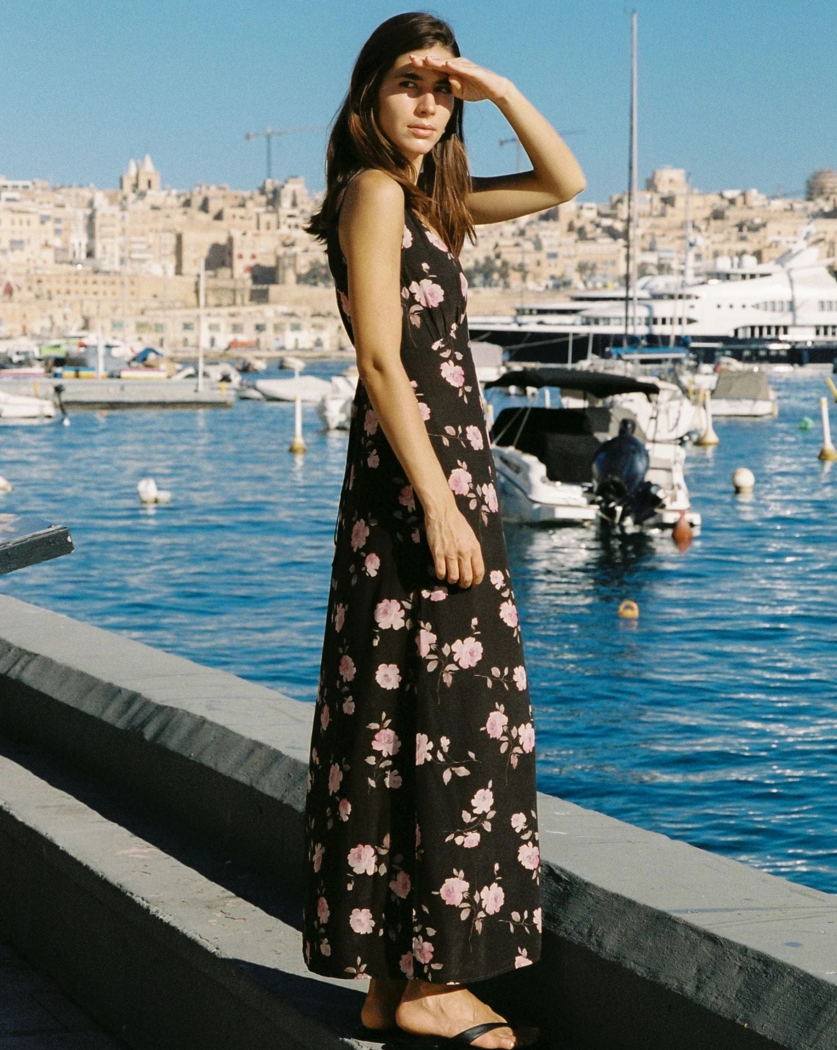 Auguste River Maxi dress - Black Floral