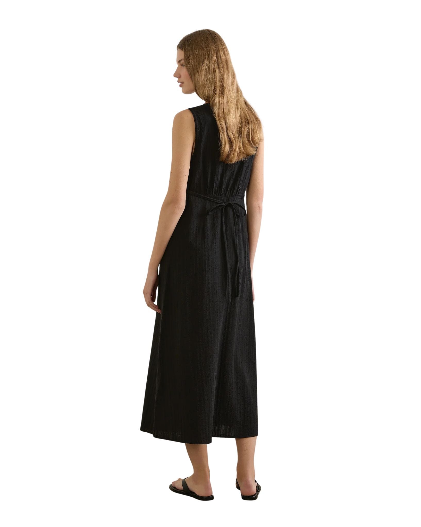 Auguste River Midi Dress - Black