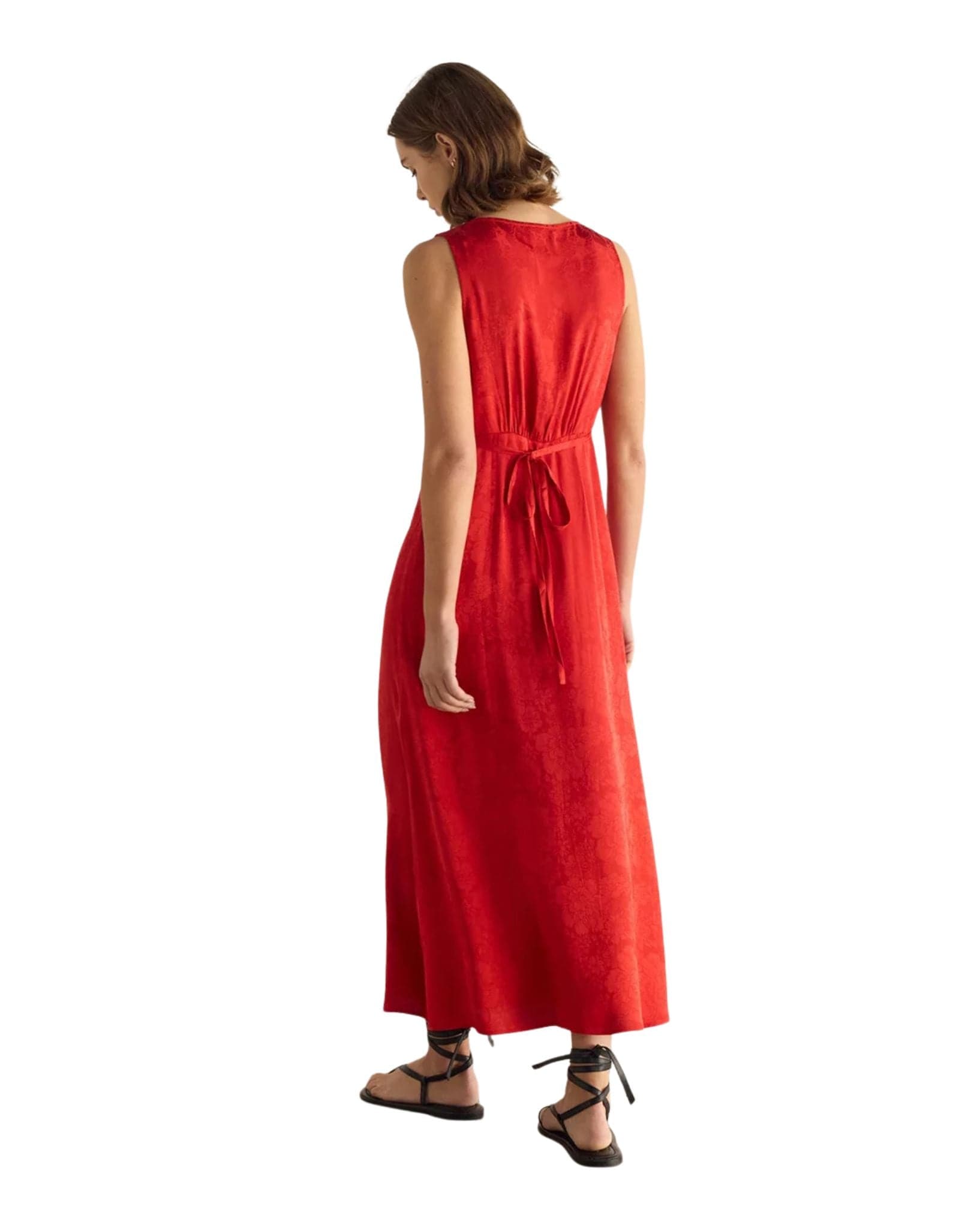 Auguste River Midi Dress - Red
