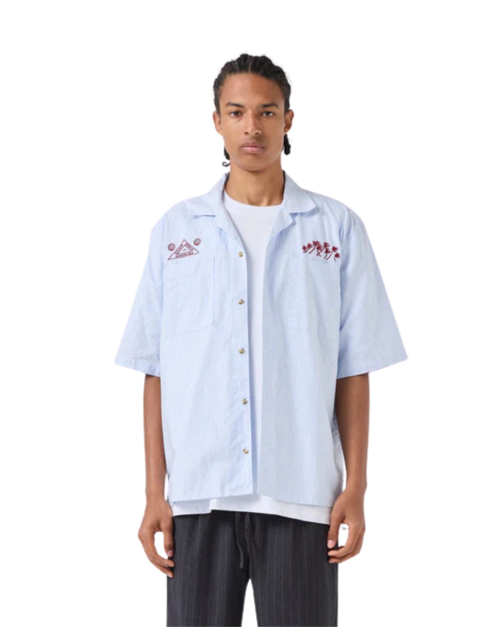Barney Cools Boxy Shirt Blue Stripe