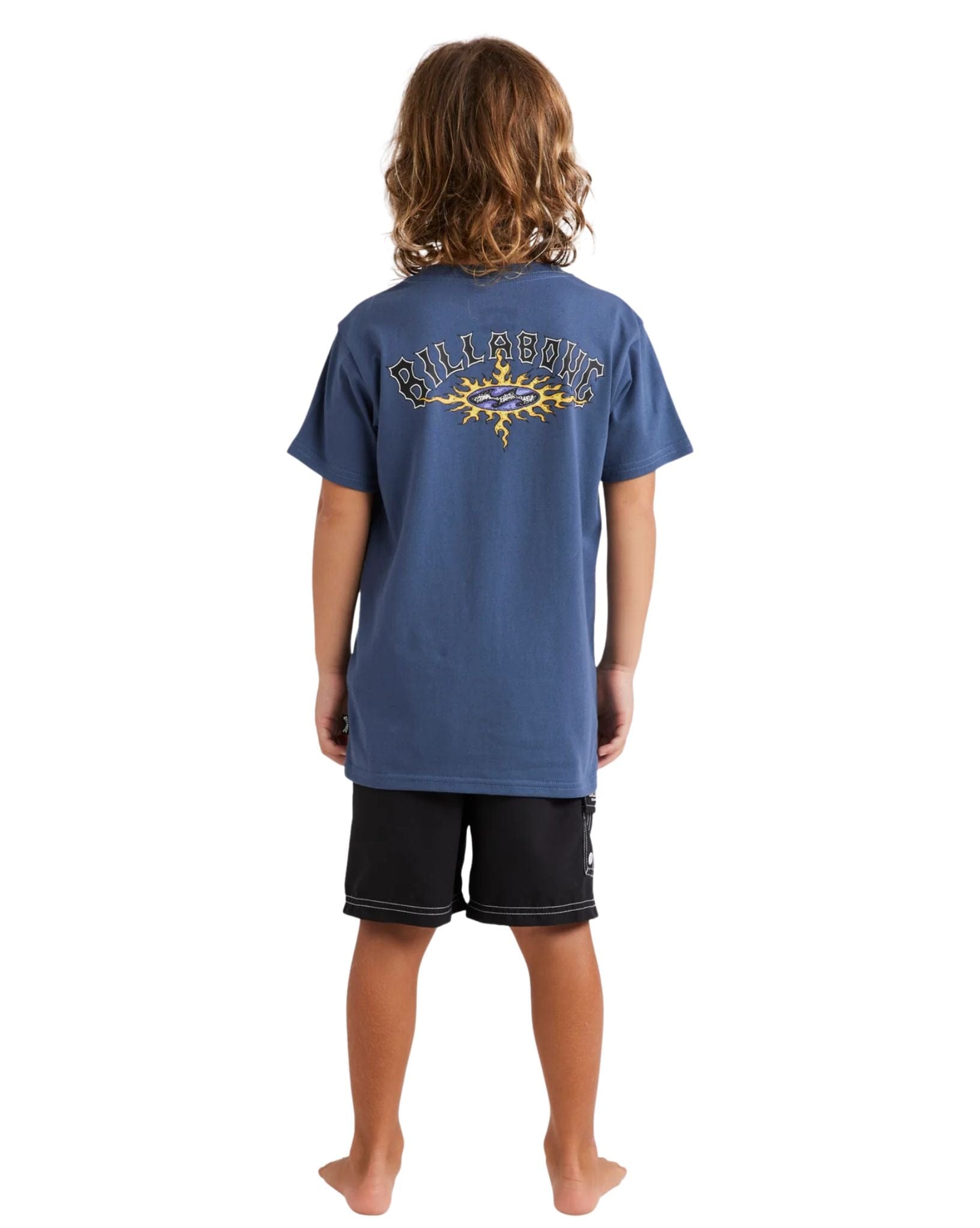 Billabong Boys Flame Arch Ss Tee - Slate Blue