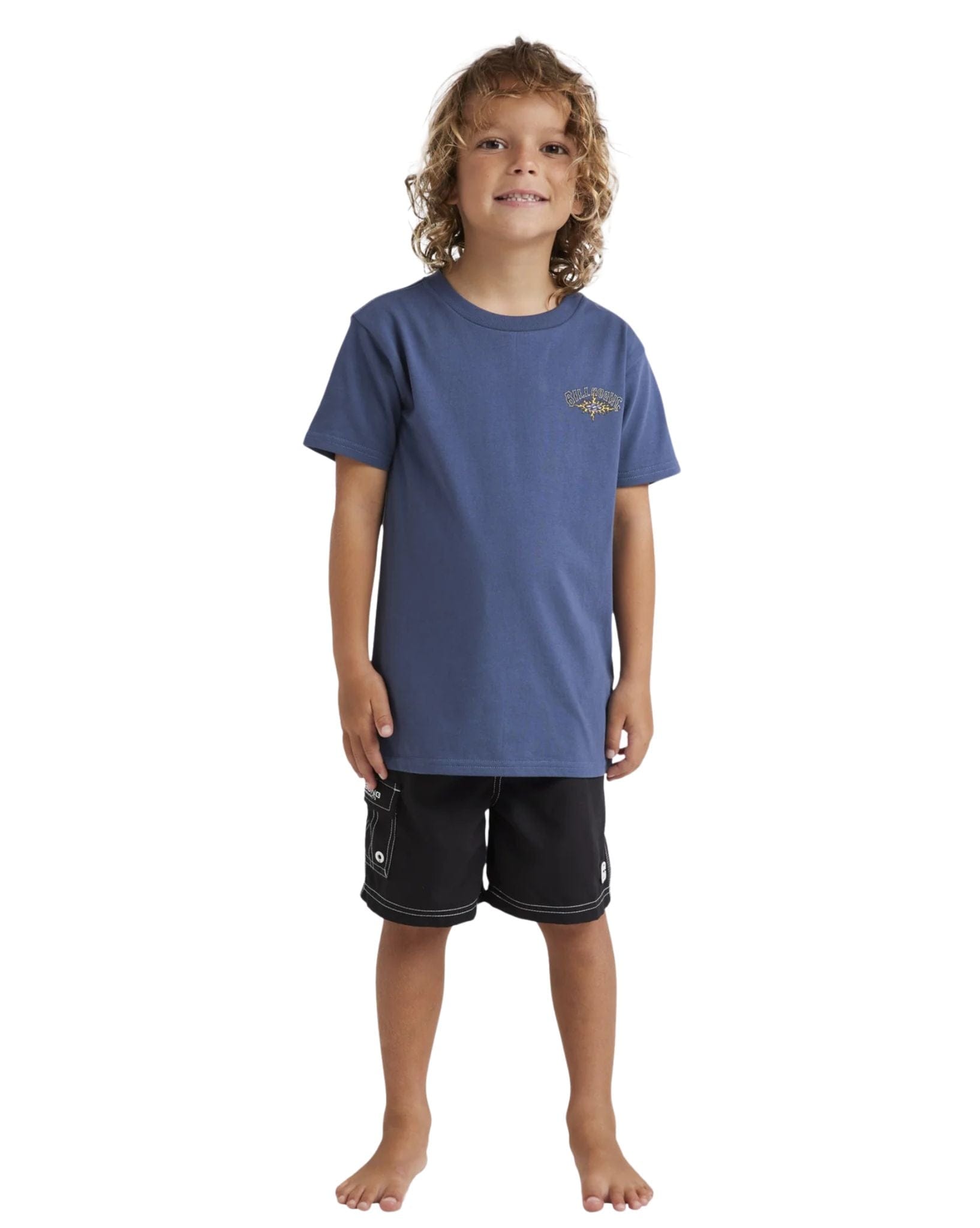 Billabong Boys Flame Arch Ss Tee - Slate Blue