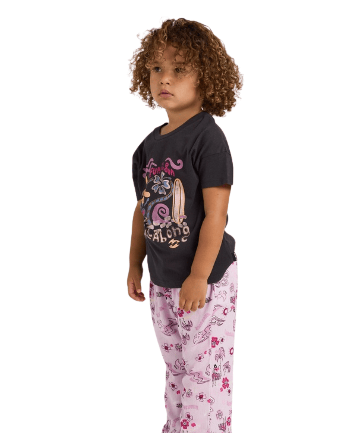 Billabong Girls Clothing Billabong Aloha Club Tee - Off Black