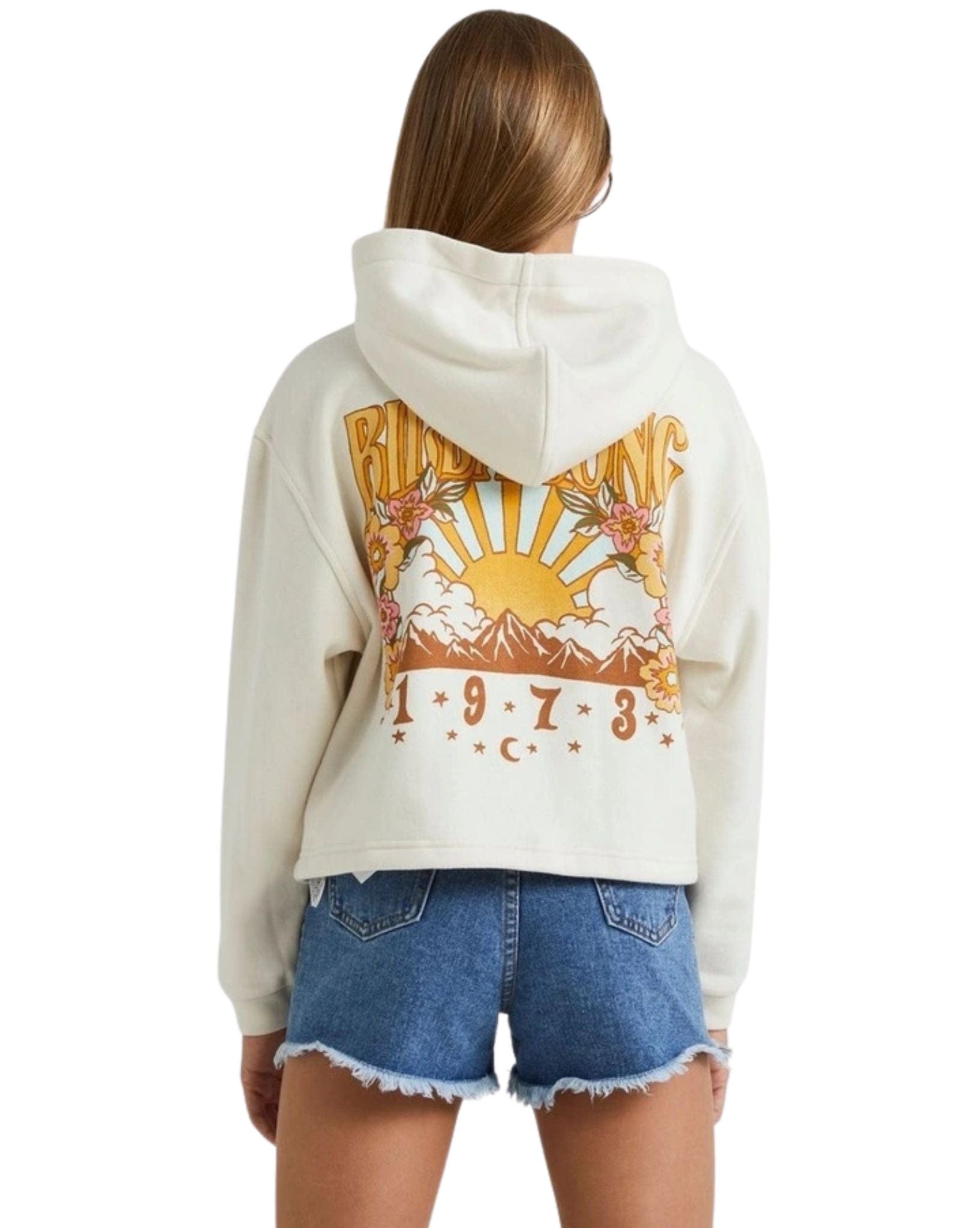 Billabong Girls Easy Breeze Crew Hoodie - Salt Crystal