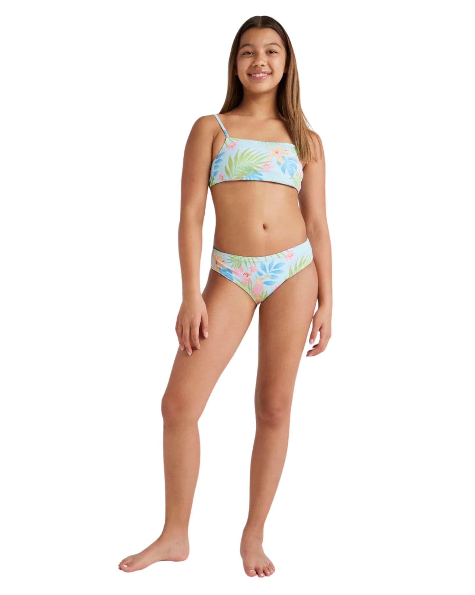 Billabong Girls In Da Jungle Swim Set - Blue Glow
