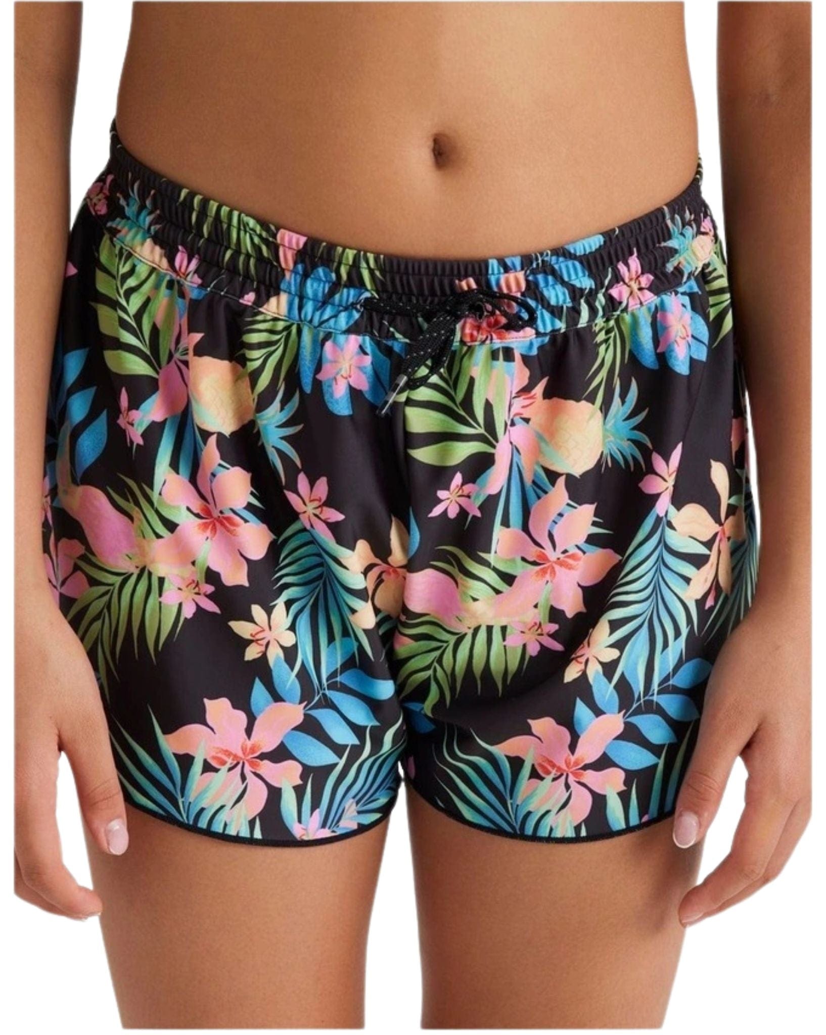 Billabong Girls In Da Jungle Swim Short - Black
