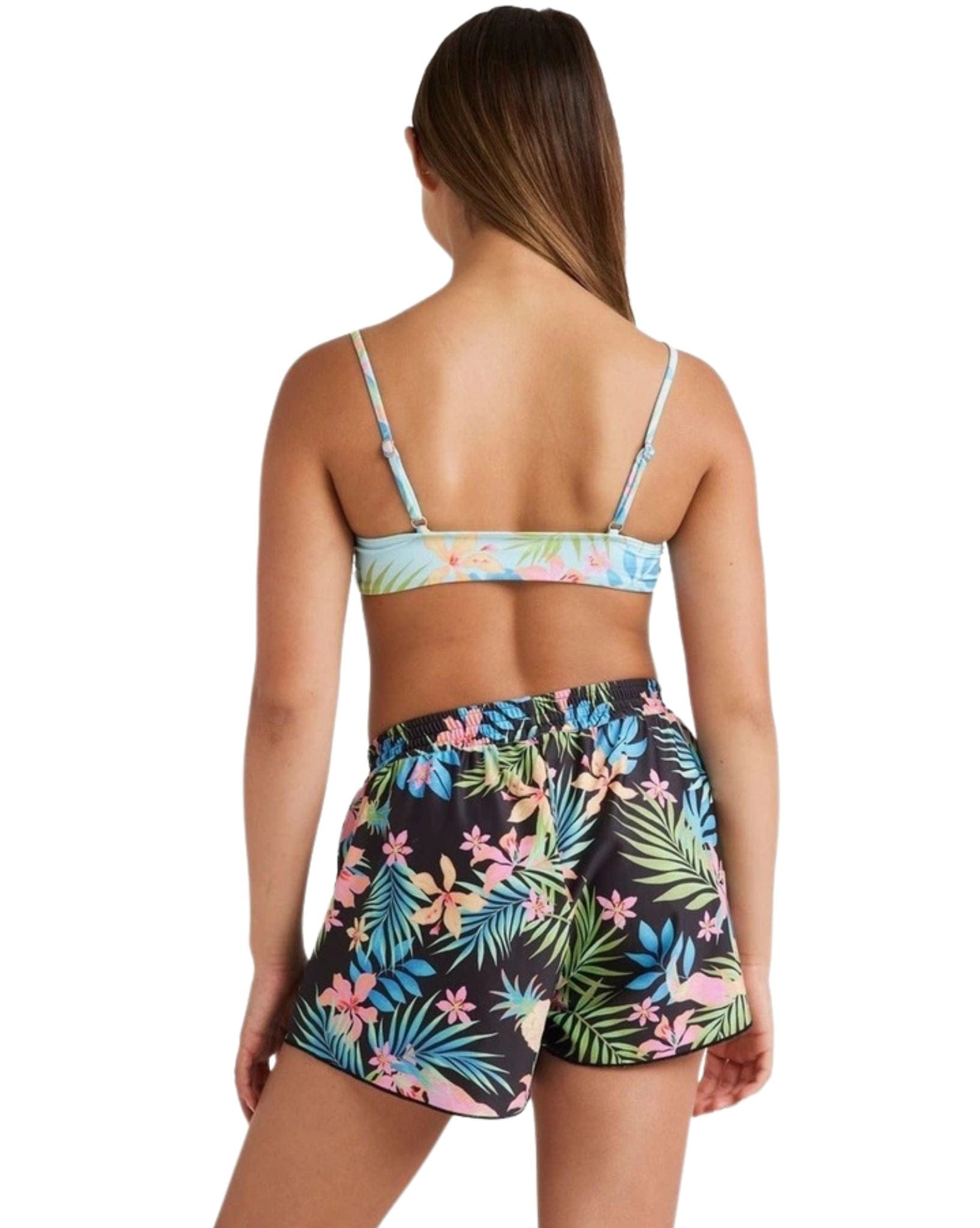 Billabong Girls In Da Jungle Swim Short - Black