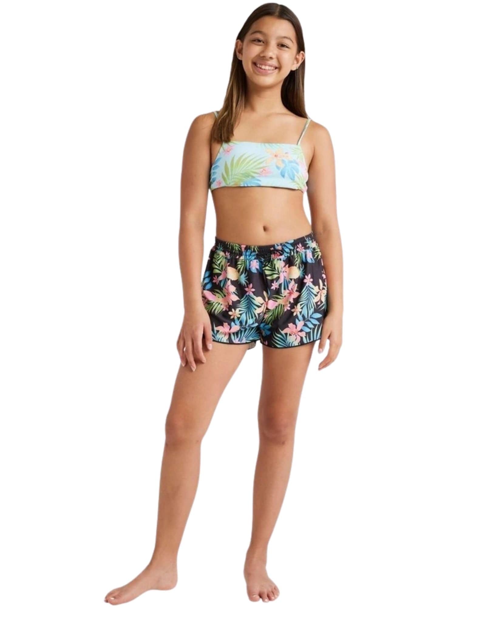 Billabong Girls In Da Jungle Swim Short - Black