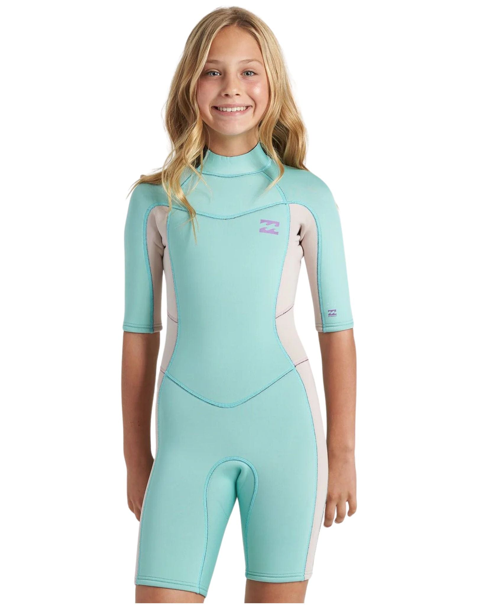 Billabong Girls Synergy 2/2mm BZ Ss Springsuit -  Ice