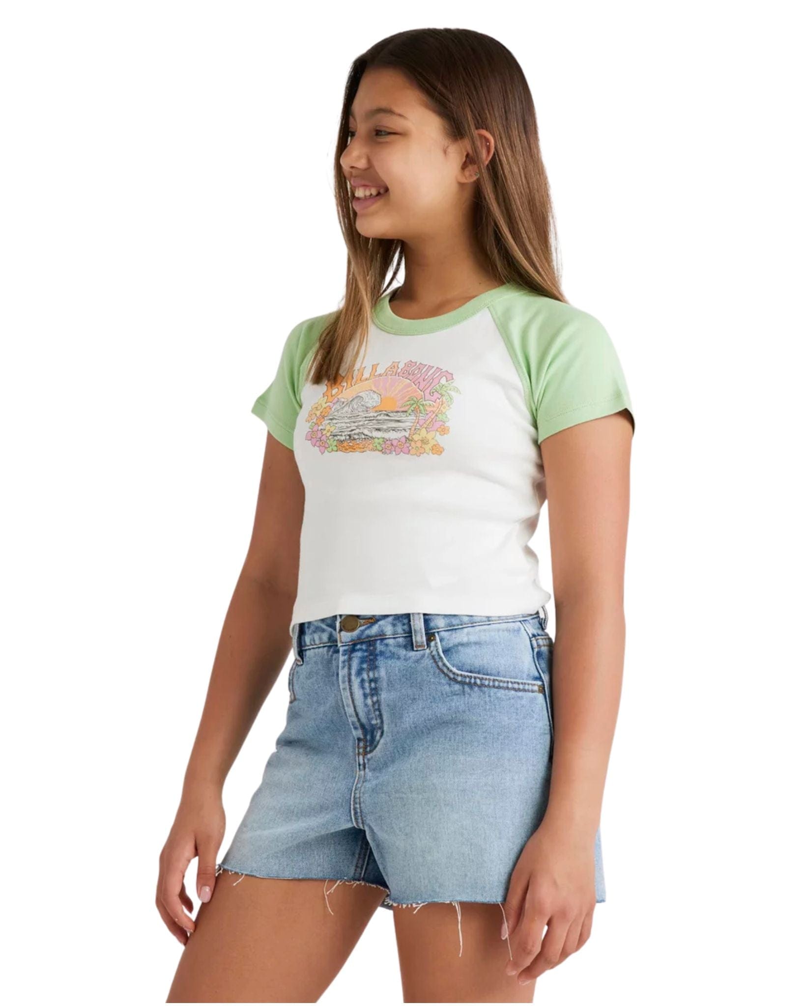 Billabong Girls Tropical Views Raglan - Sweet Meadow