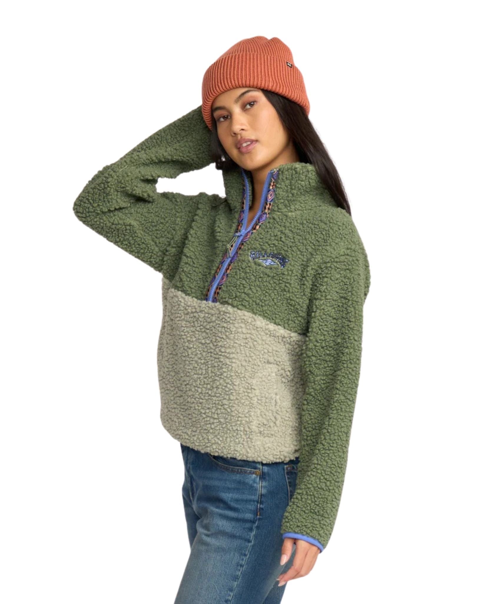 Billabong Horizon Mock Neck Half Zip Flc