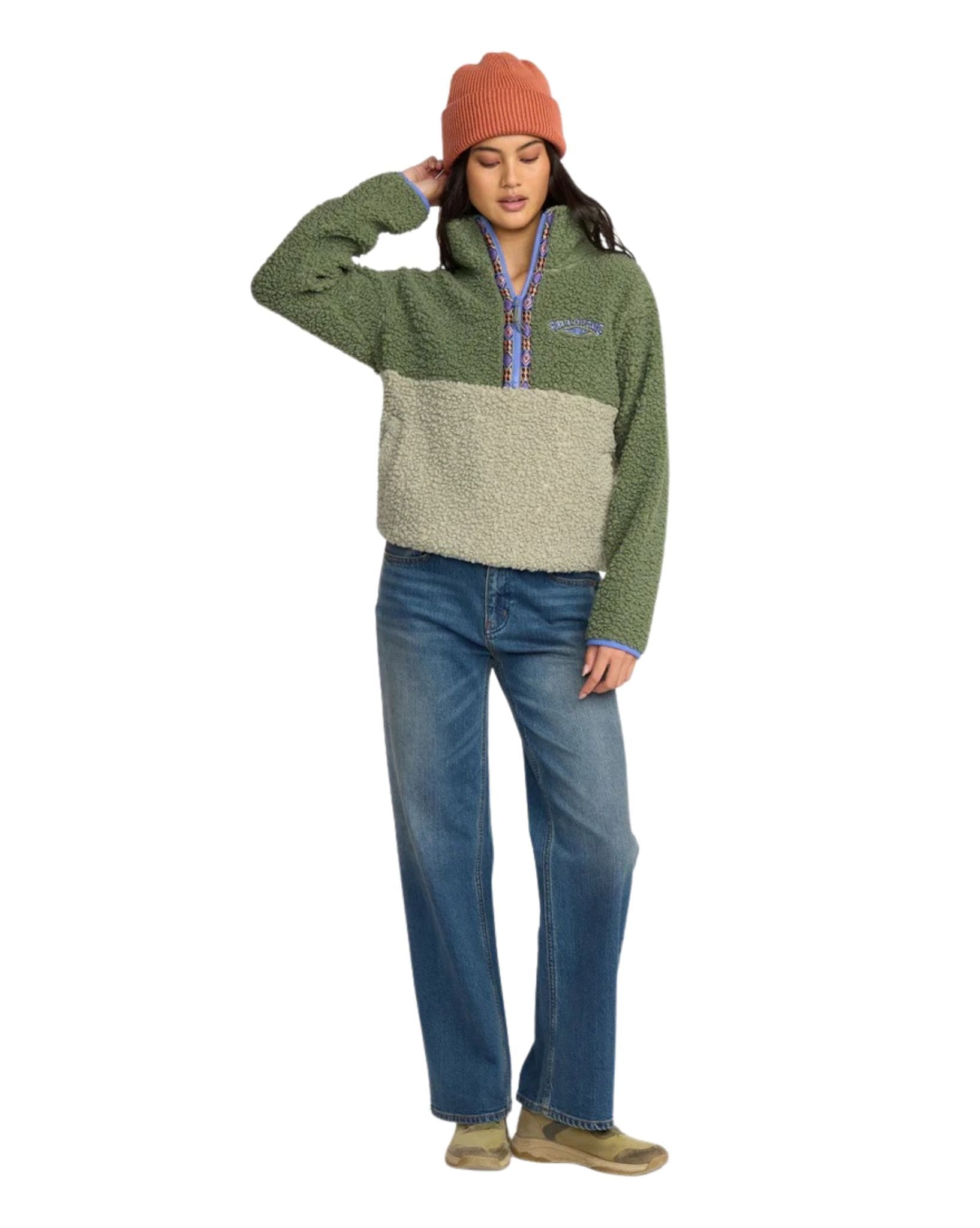 Billabong Horizon Mock Neck Half Zip Flc