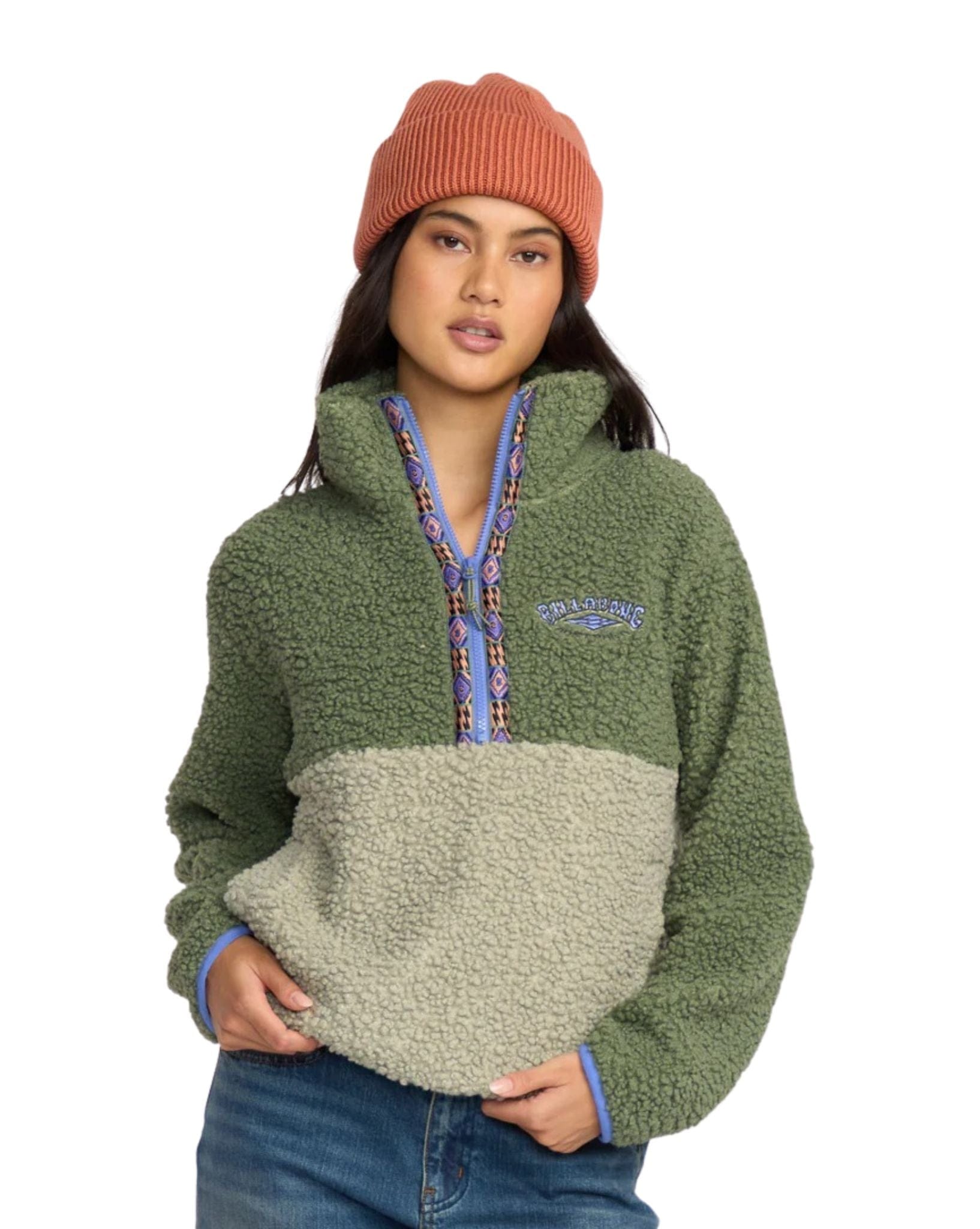 Billabong Horizon Mock Neck Half Zip Flc