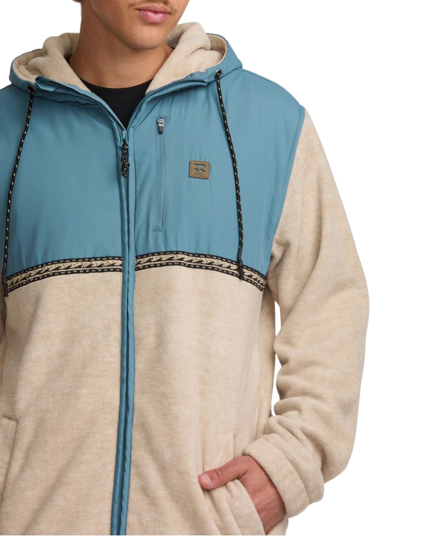 Billabong Mens Boundary Lite Zip Hoodie - Bleached Sand