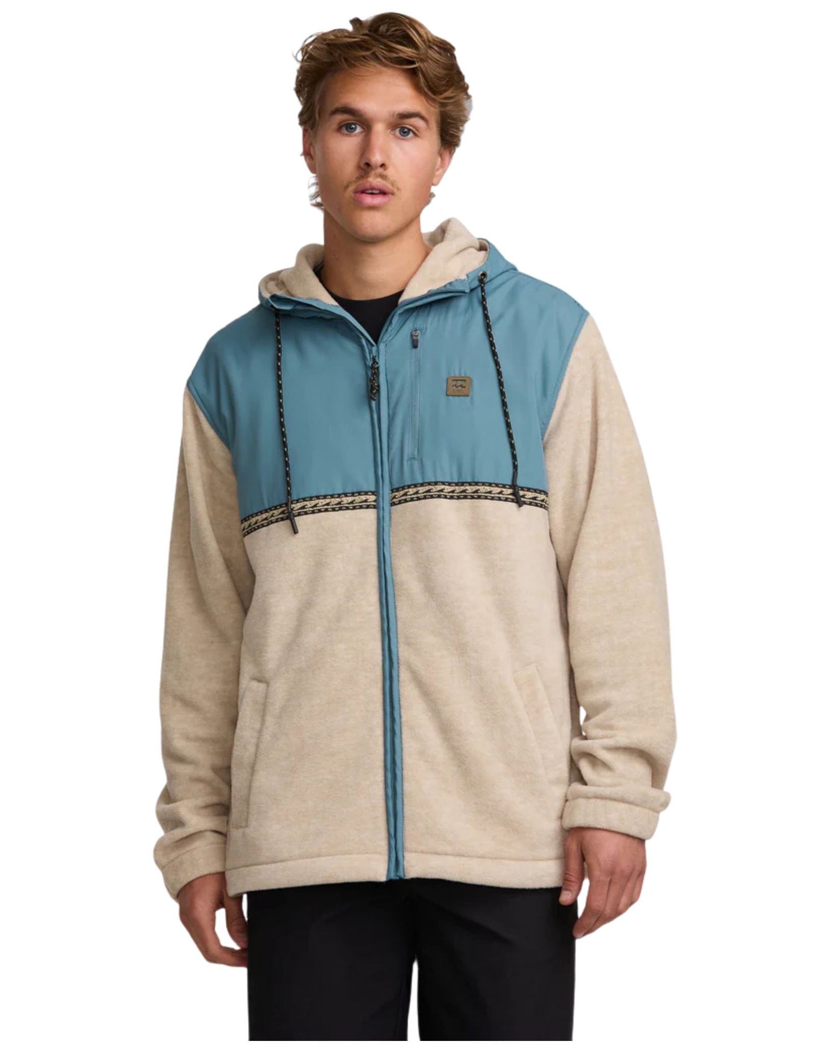 Billabong Mens Boundary Lite Zip Hoodie - Bleached Sand