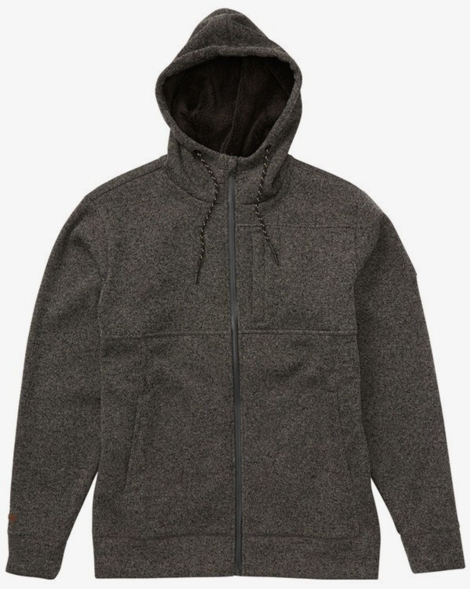 Billabong Mens Boundary Sherpa Zip Hoodie  - Black Heather