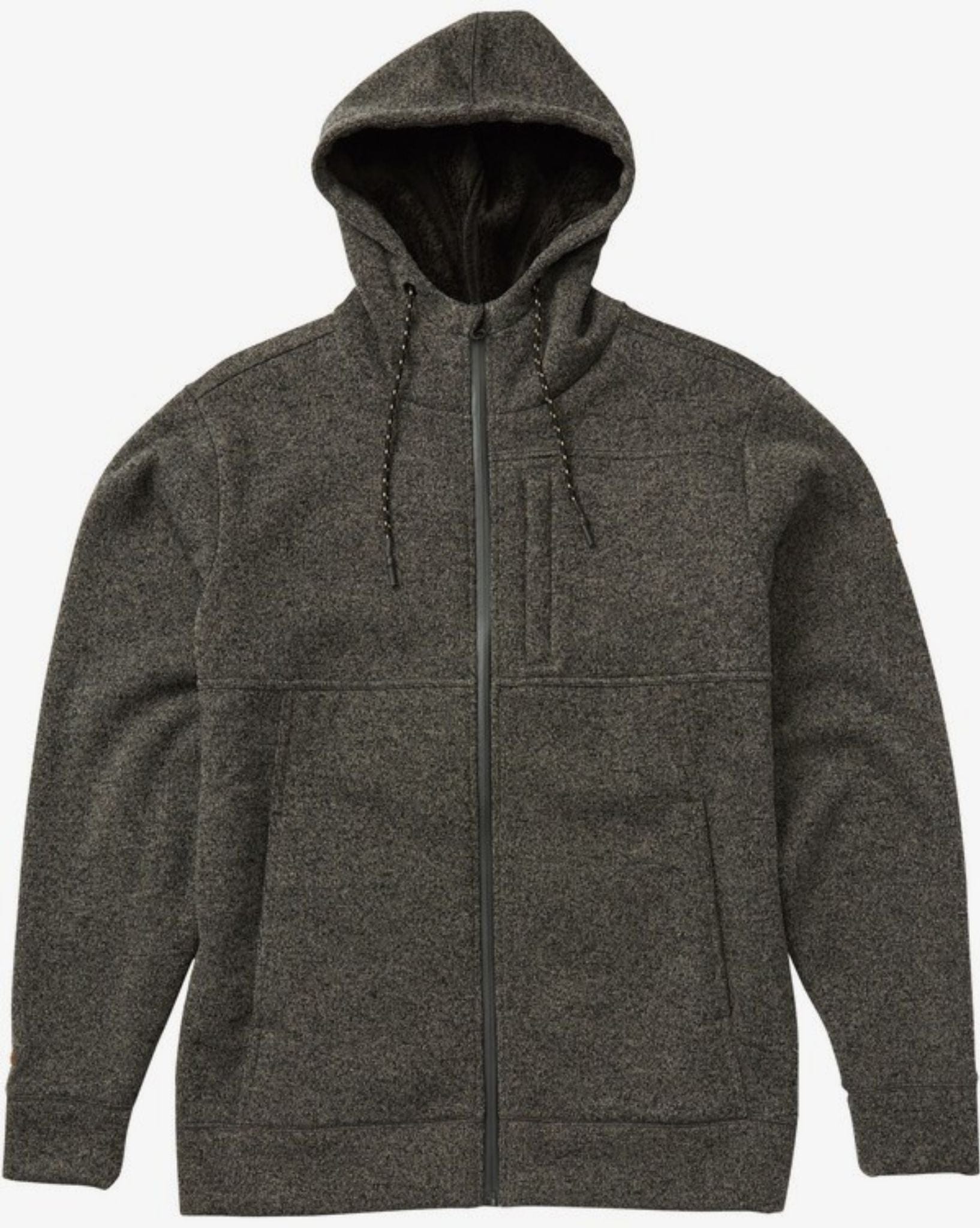 Billabong Mens Boundary Sherpa Zip Hoodie  - Black Heather