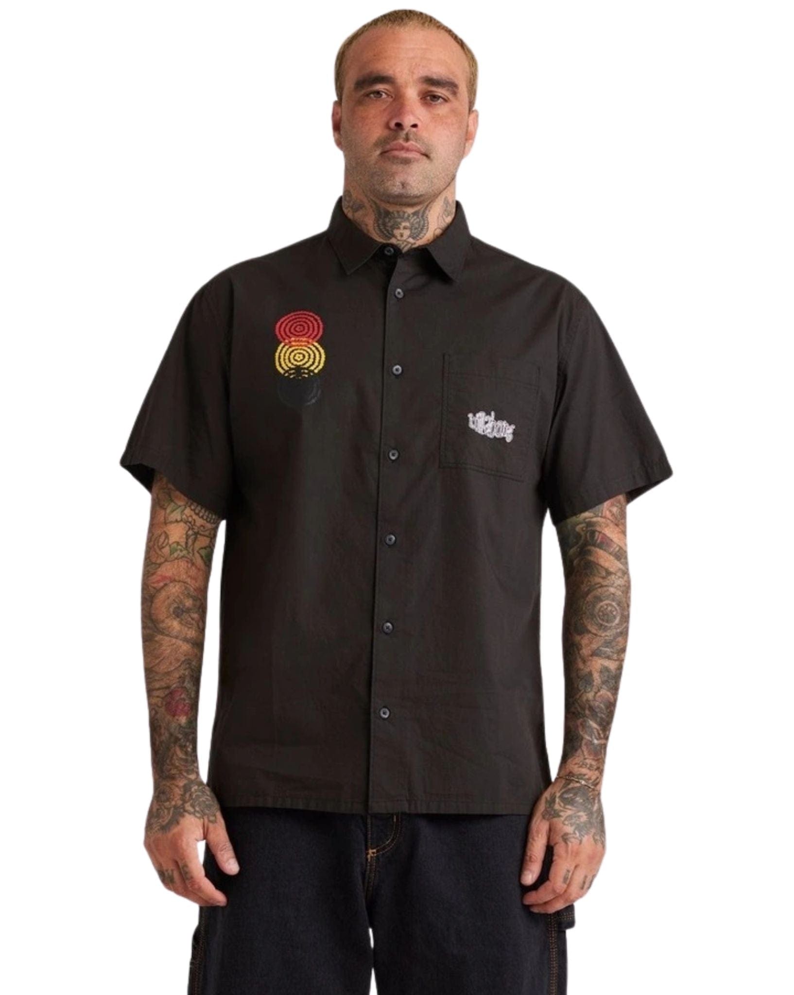 Billabong Mens Otis Circles Ss Shirt - Black