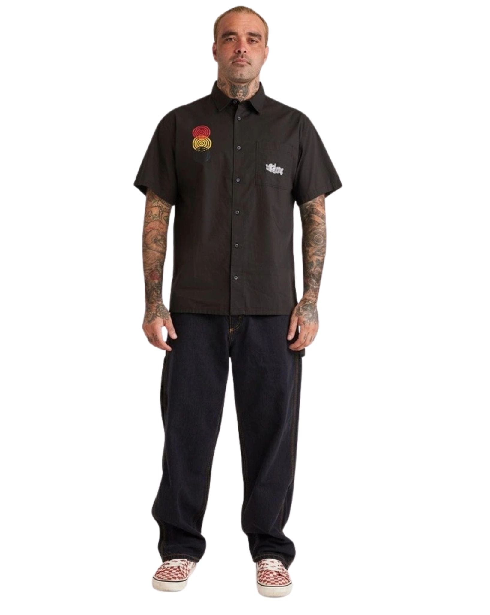 Billabong Mens Otis Circles Ss Shirt - Black